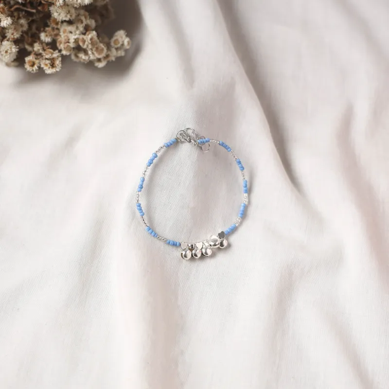 Blue - Handcrafted Stone Work GS Anklet 09 made by Itokri