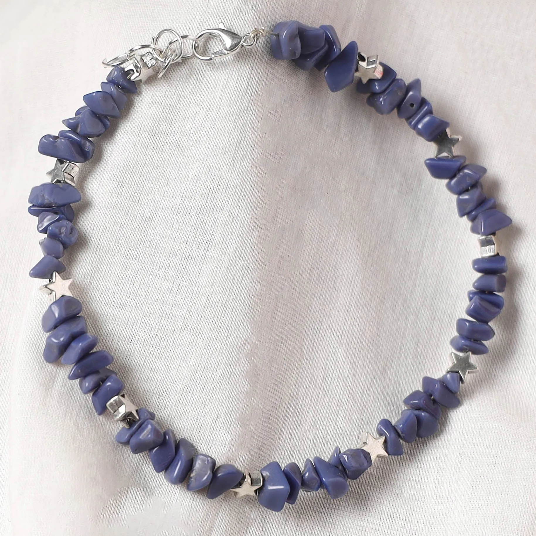 Blue - Handcrafted Stone Work GS Anklet 14 sold by Itokri product image thumbnail 2