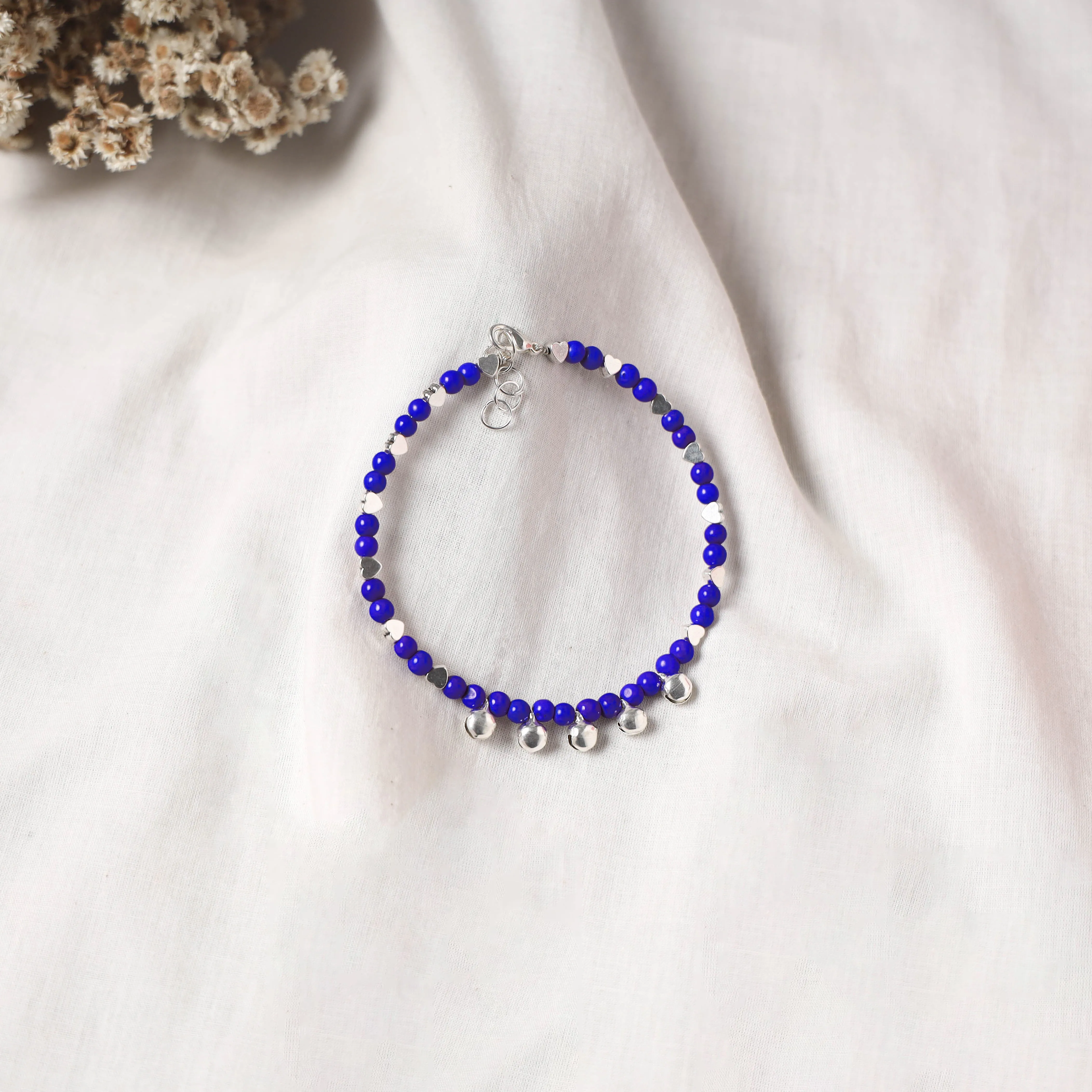 Blue - Handcrafted Stone Work GS Anklet 12 sold by Itokri