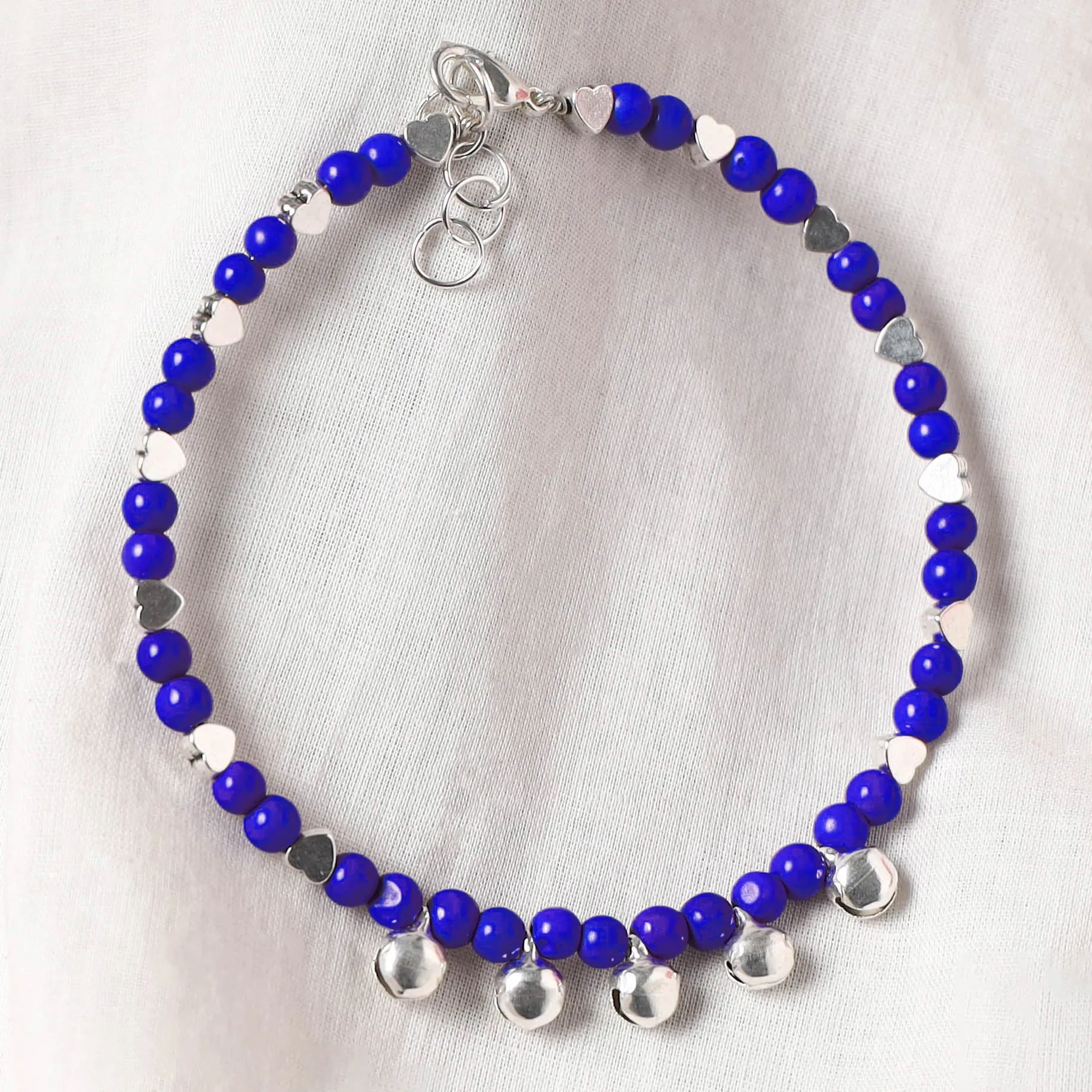 Blue - Handcrafted Stone Work GS Anklet 12 sold by Itokri product image thumbnail 2