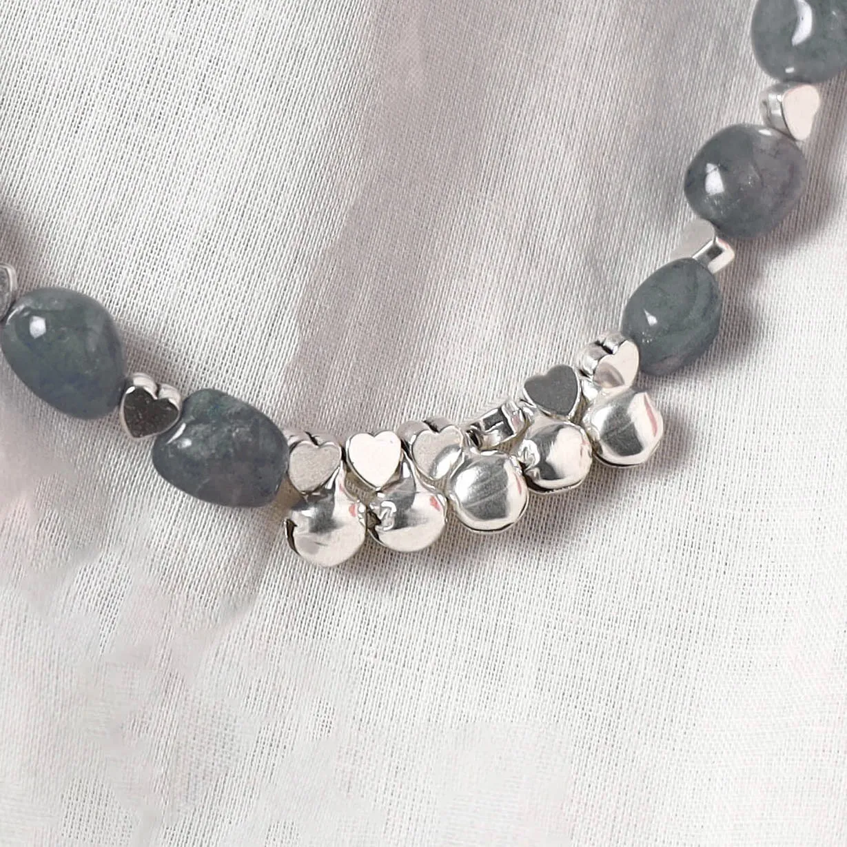 Grey - Handcrafted Stone Work GS Anklet 15 sold by Itokri product image thumbnail 3