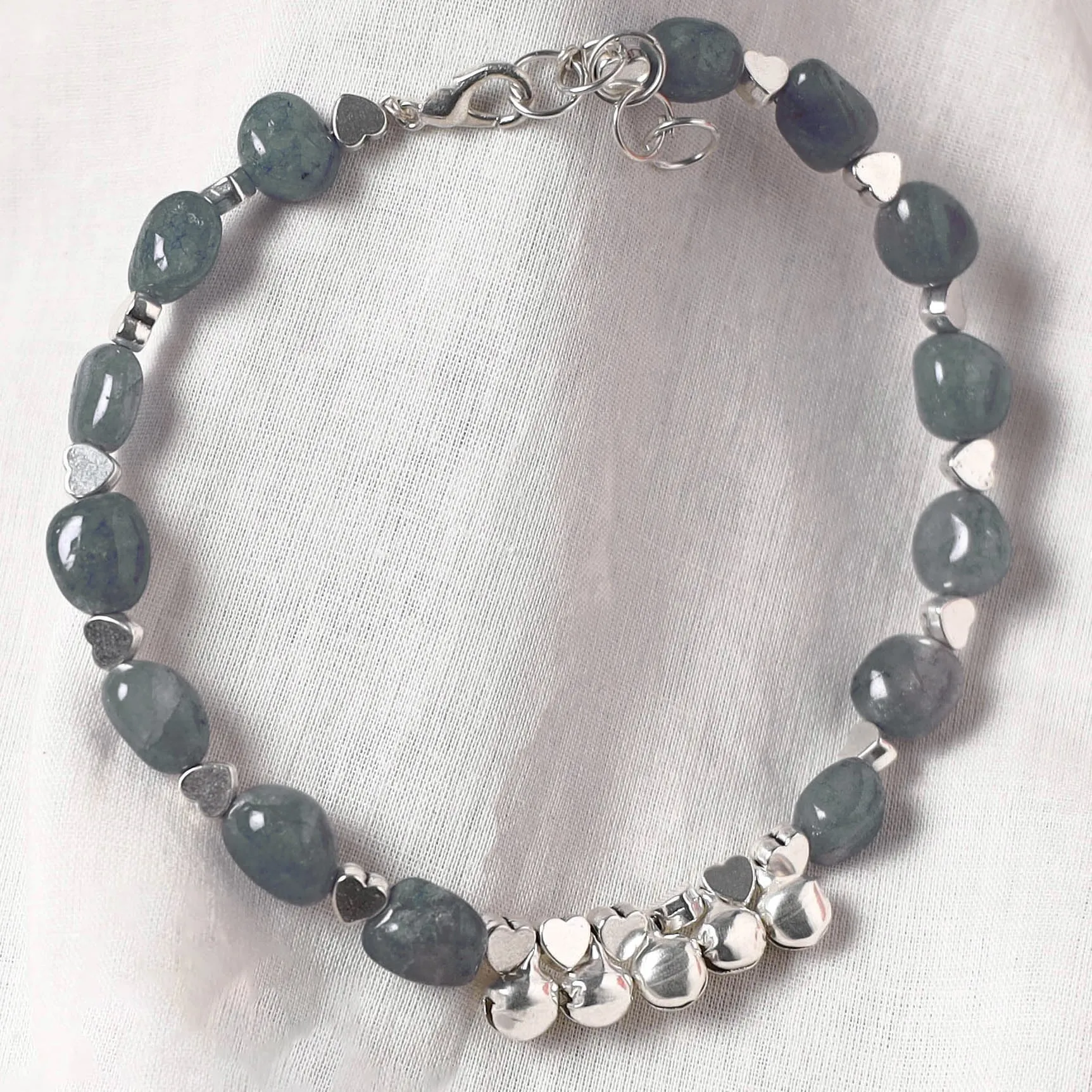 Grey - Handcrafted Stone Work GS Anklet 15 sold by Itokri product image thumbnail 2