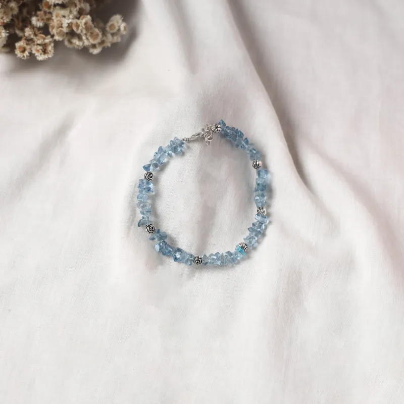 Blue - Handcrafted Stone Work GS Anklet 17 made by Itokri