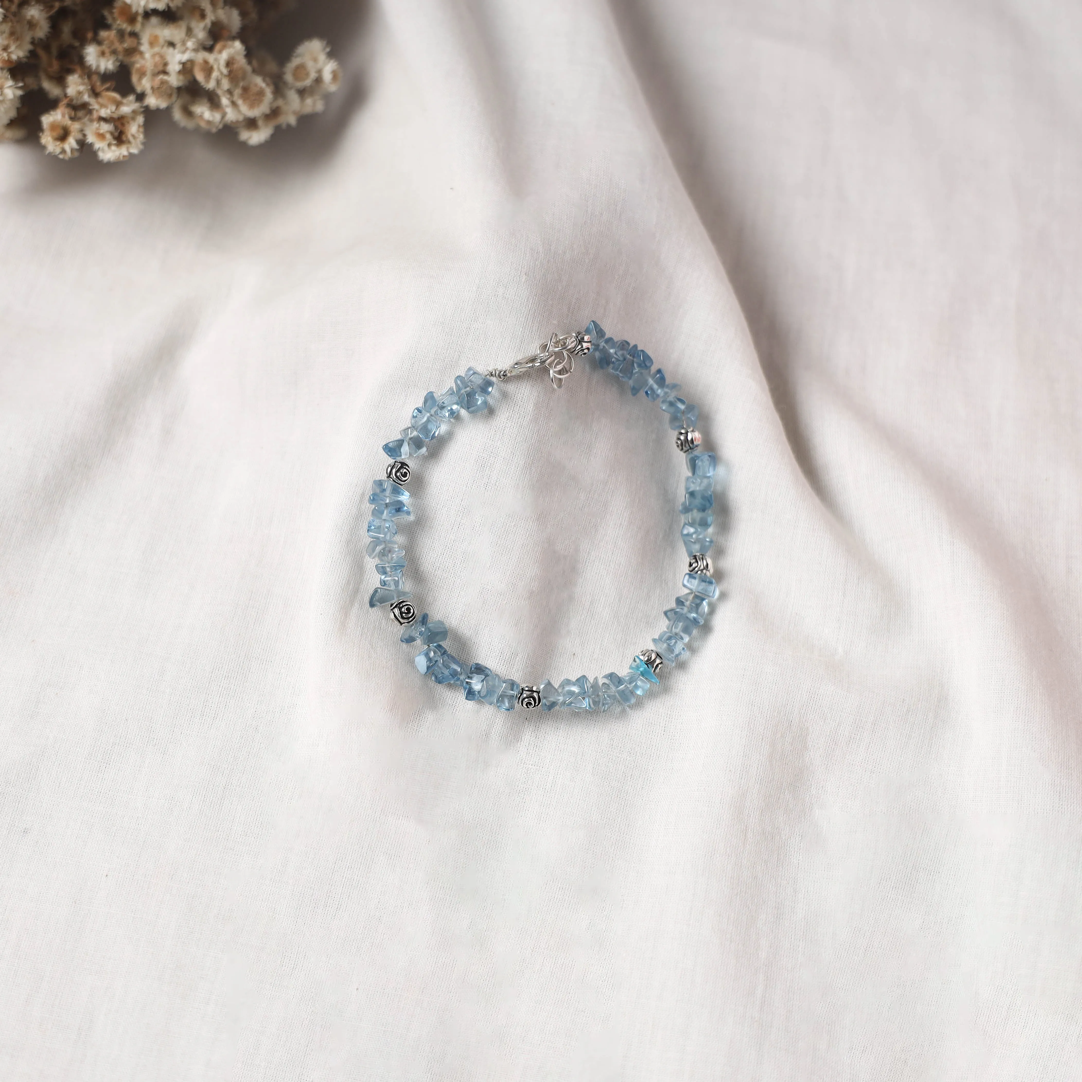Blue - Handcrafted Stone Work GS Anklet 17 sold by Itokri