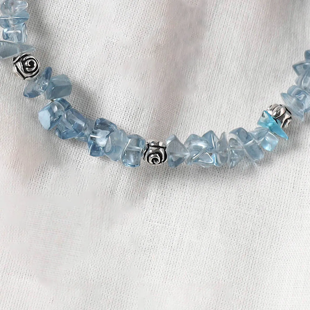 Blue - Handcrafted Stone Work GS Anklet 17 sold by Itokri product image thumbnail 3