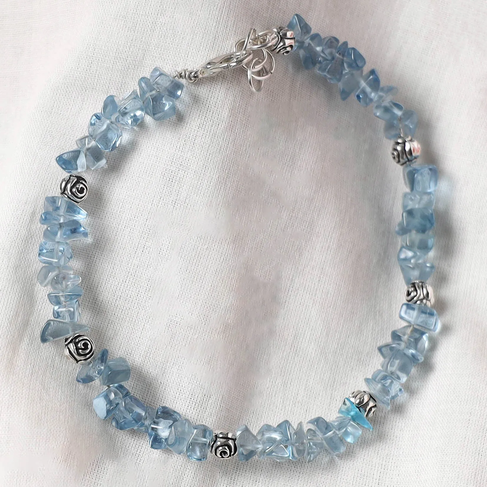 Blue - Handcrafted Stone Work GS Anklet 17 sold by Itokri product image thumbnail 2