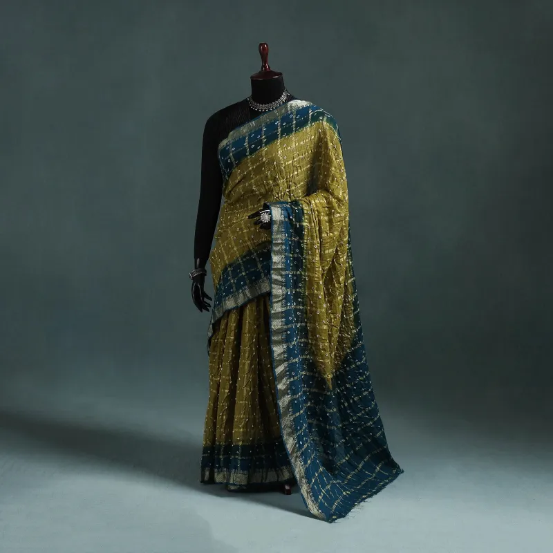 Kutch Tie-Dye Bandhani Cotton Saree with Blouse Piece 04 made by Itokri