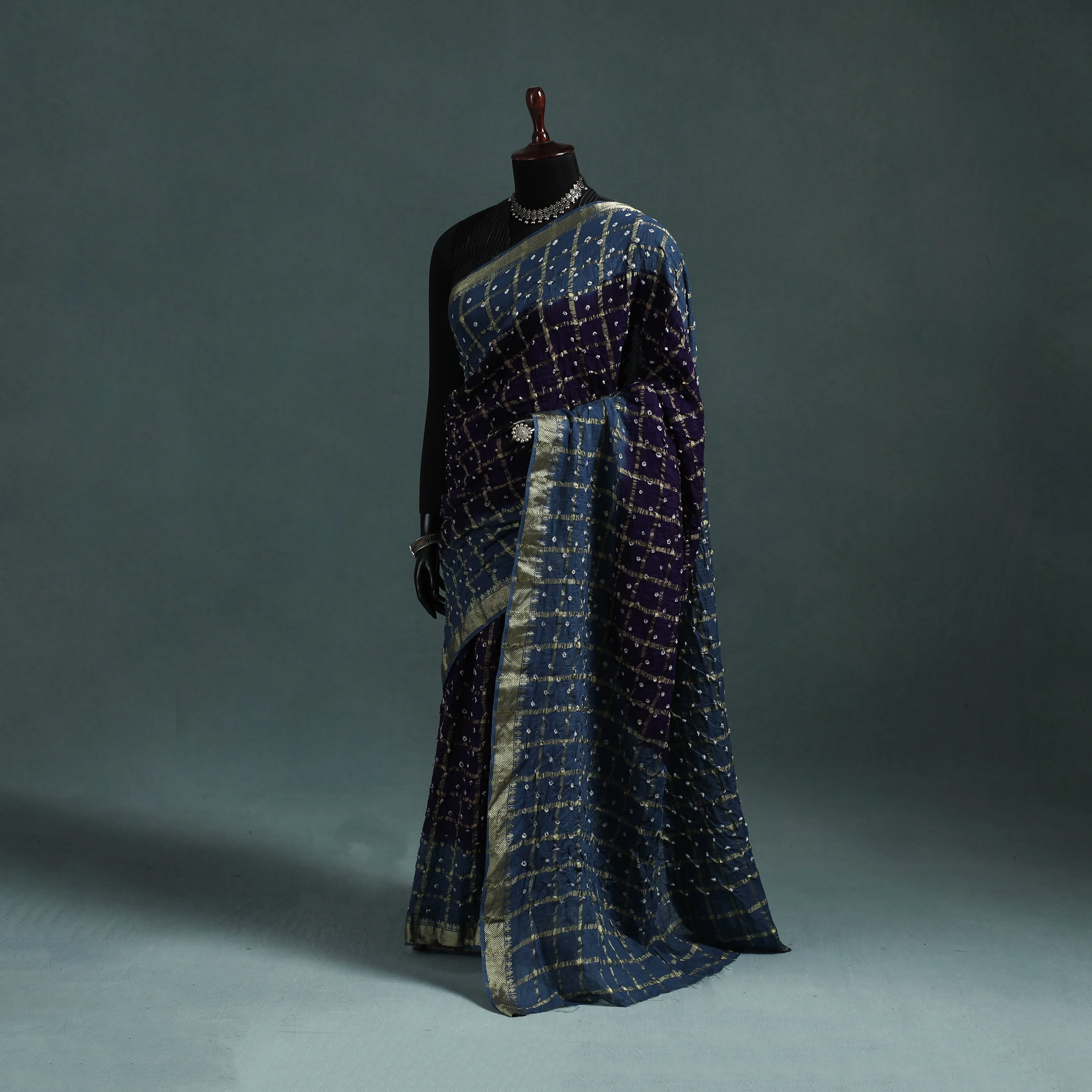 Kutch Tie-Dye Bandhani Cotton Saree with Blouse Piece 08 sold by Itokri