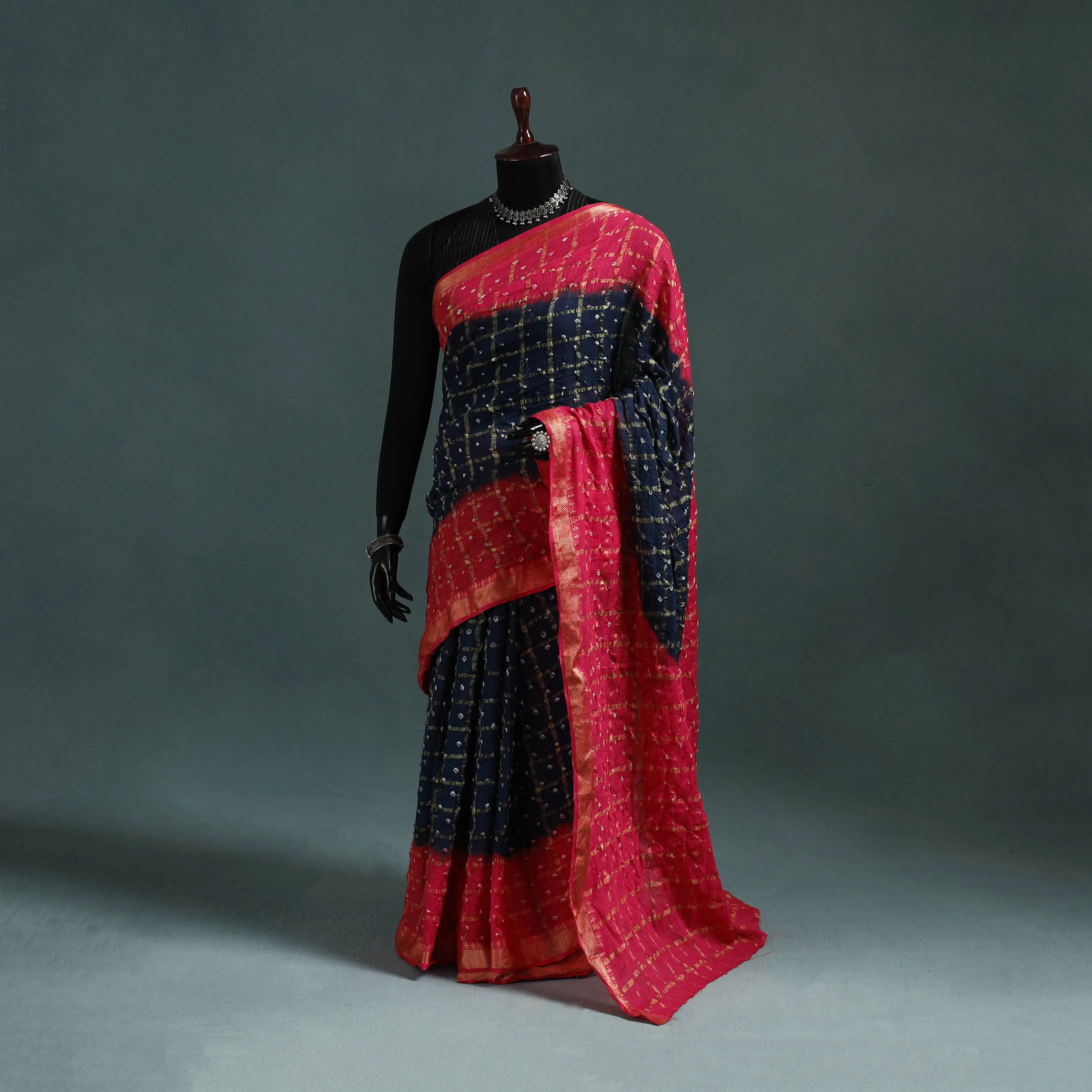 Kutch Tie-Dye Bandhani Cotton Saree with Blouse Piece 09 sold by Itokri