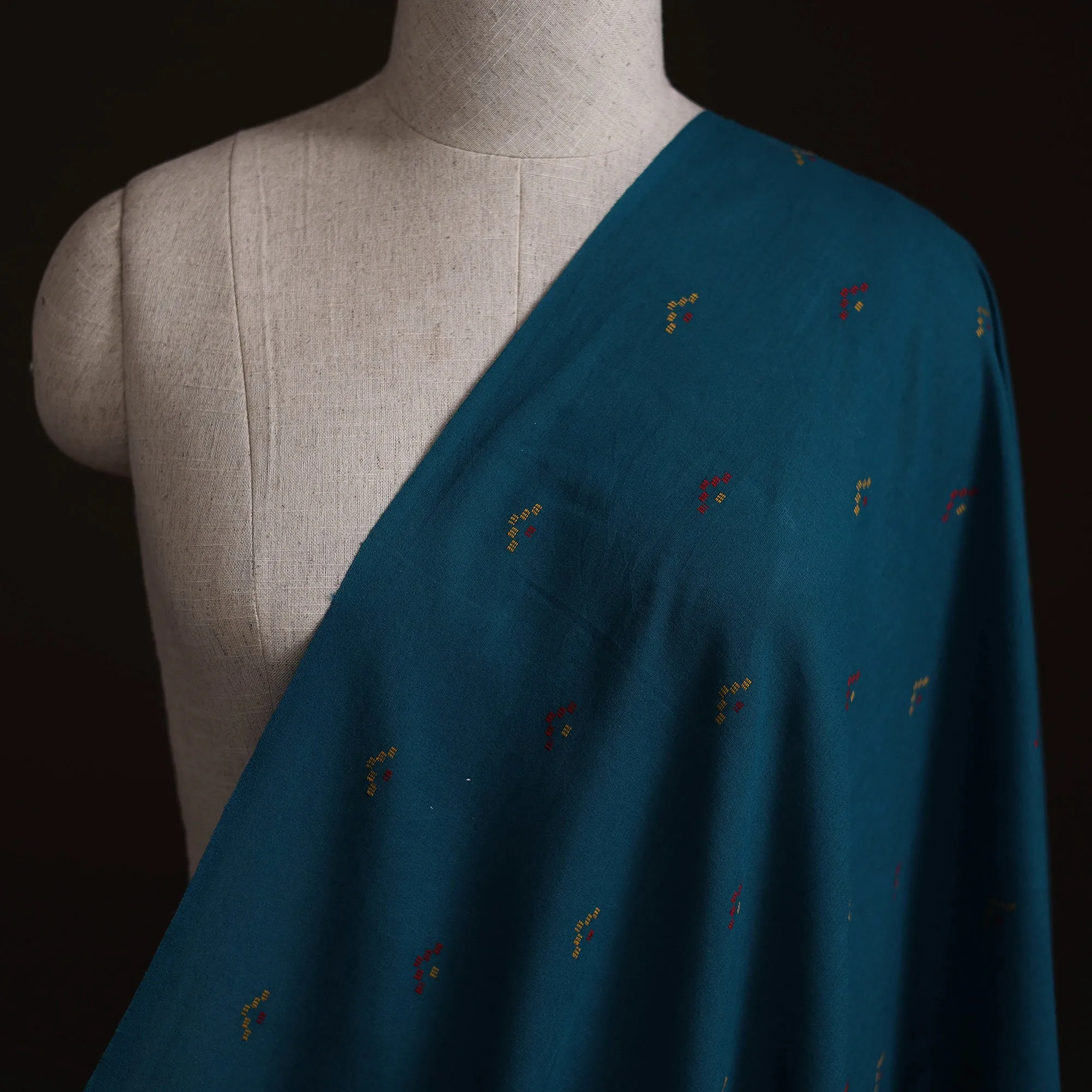 Blue - Prewashed Cotton Jacquard Fabric 16 sold by Itokri product image thumbnail 2