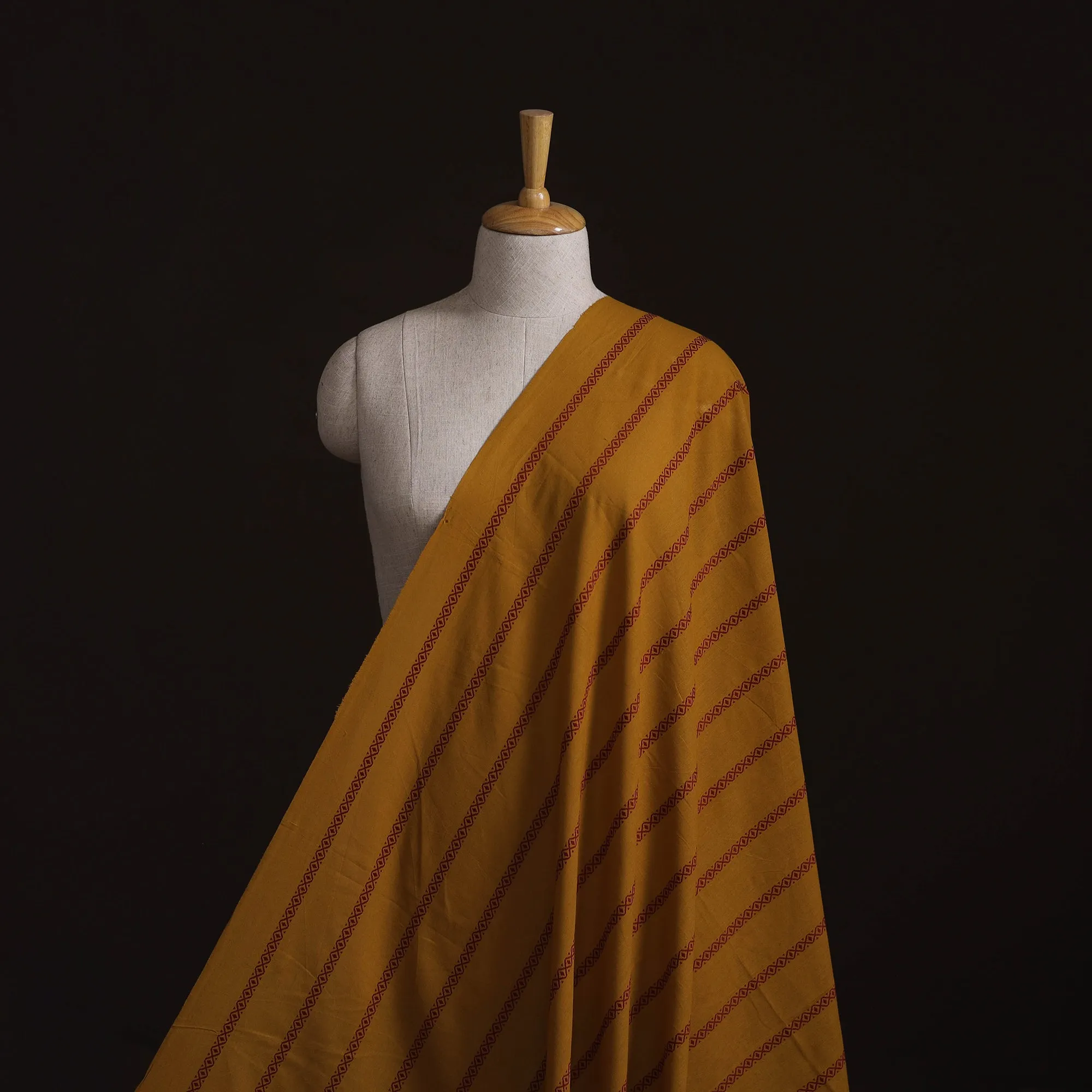 Yellow - Prewashed Cotton Jacquard Fabric 12 sold by Itokri