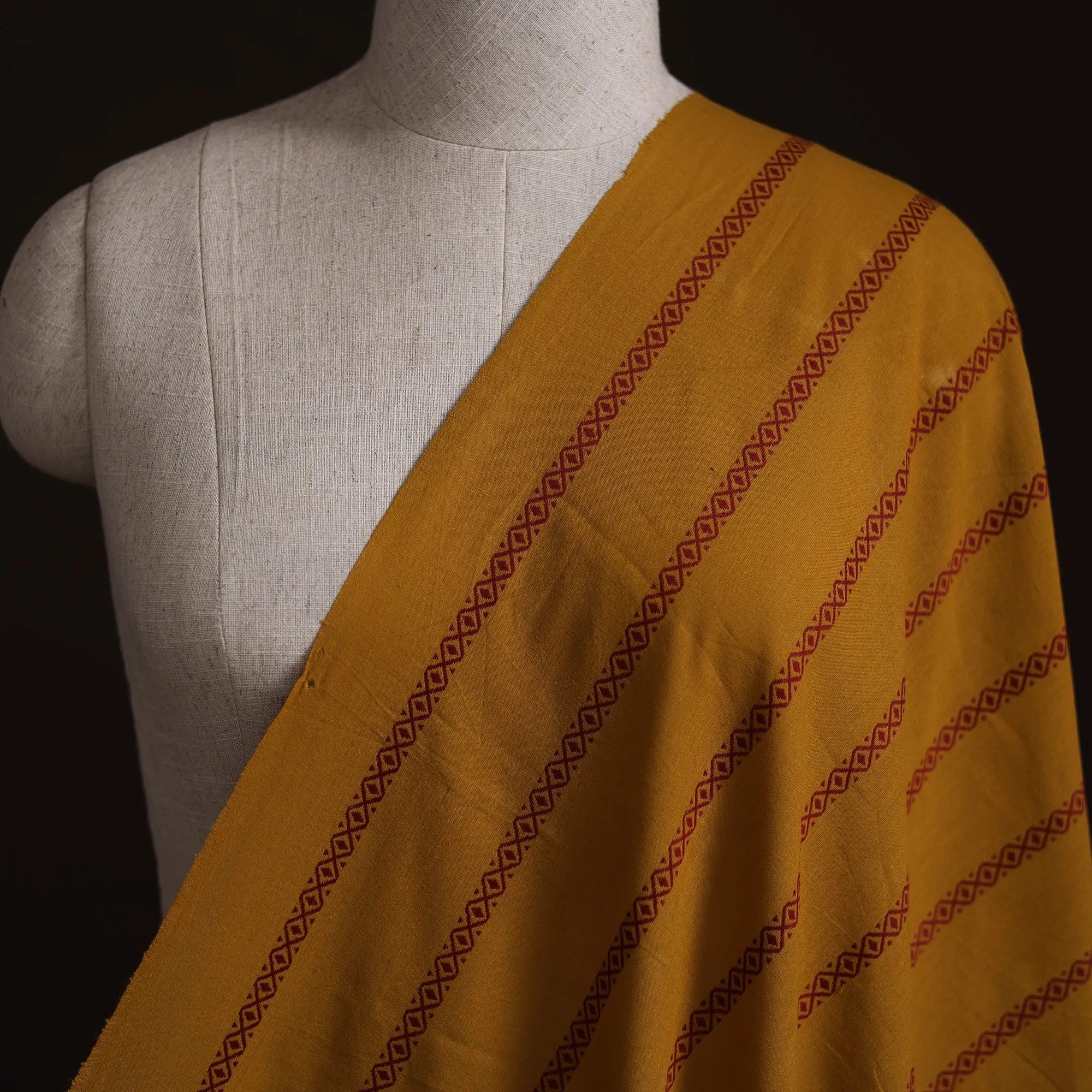 Yellow - Prewashed Cotton Jacquard Fabric 12 sold by Itokri product image thumbnail 2