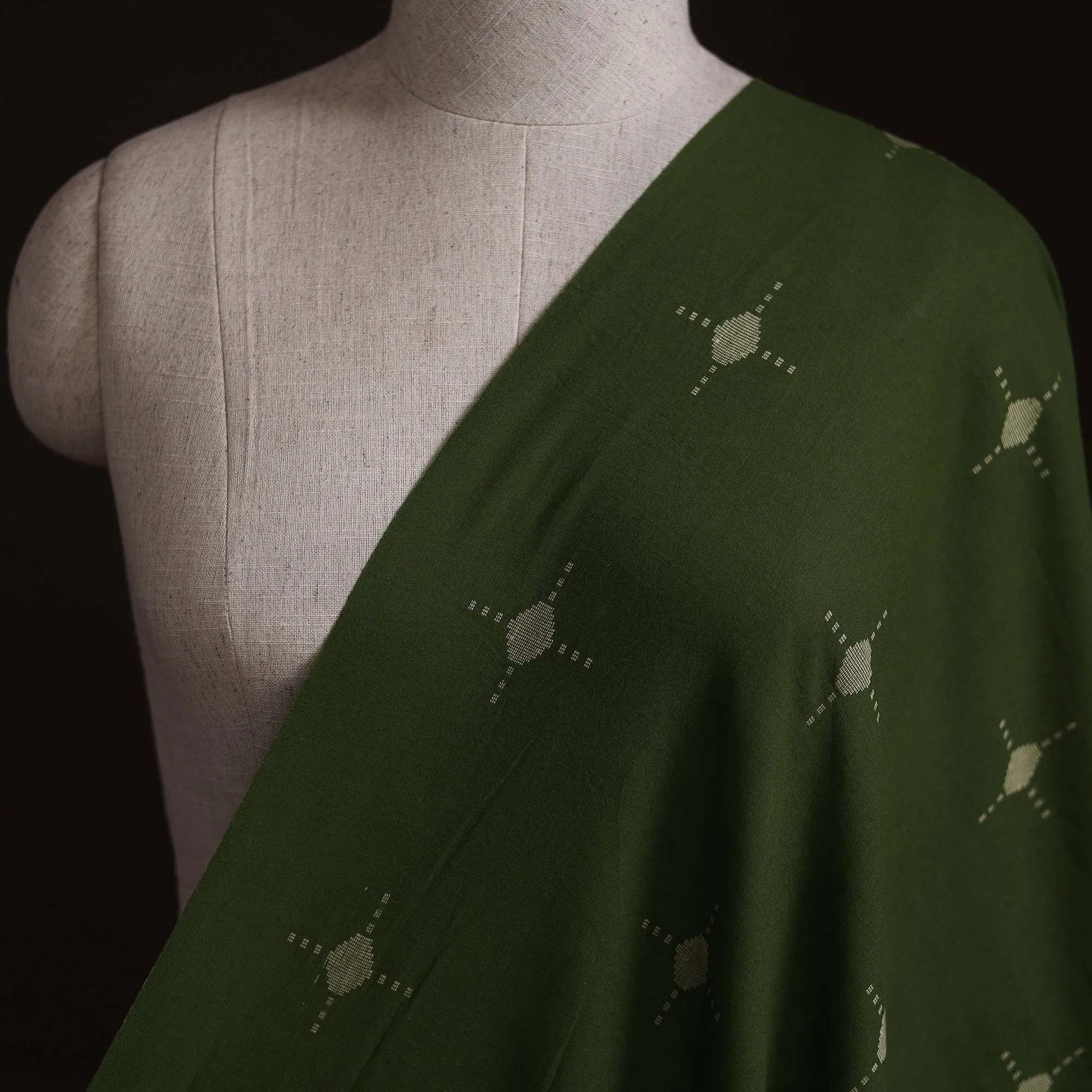 Green - Prewashed Cotton Jacquard Fabric 09 sold by Itokri product image thumbnail 2