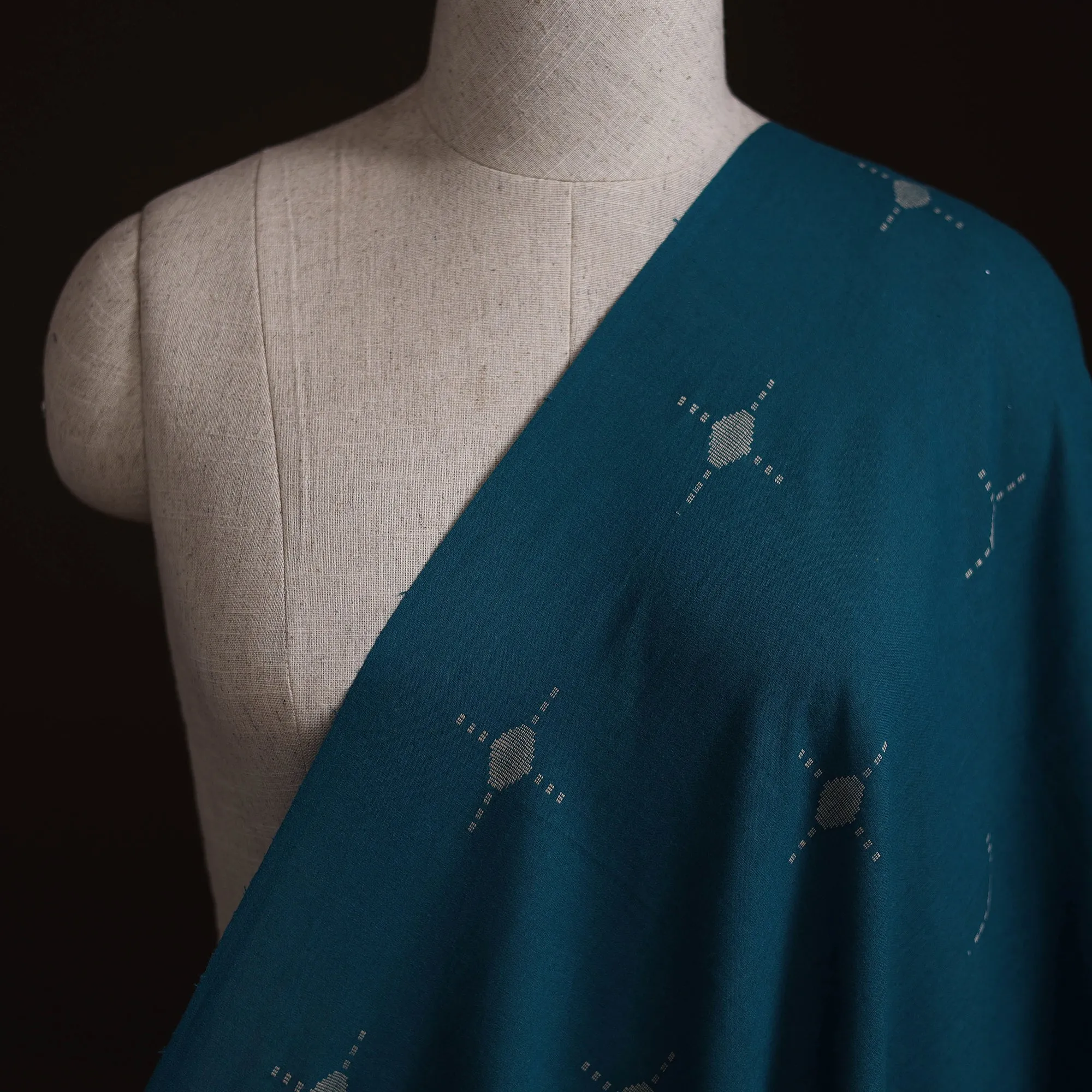 Blue - Prewashed Cotton Jacquard Fabric 01 sold by Itokri product image thumbnail 2