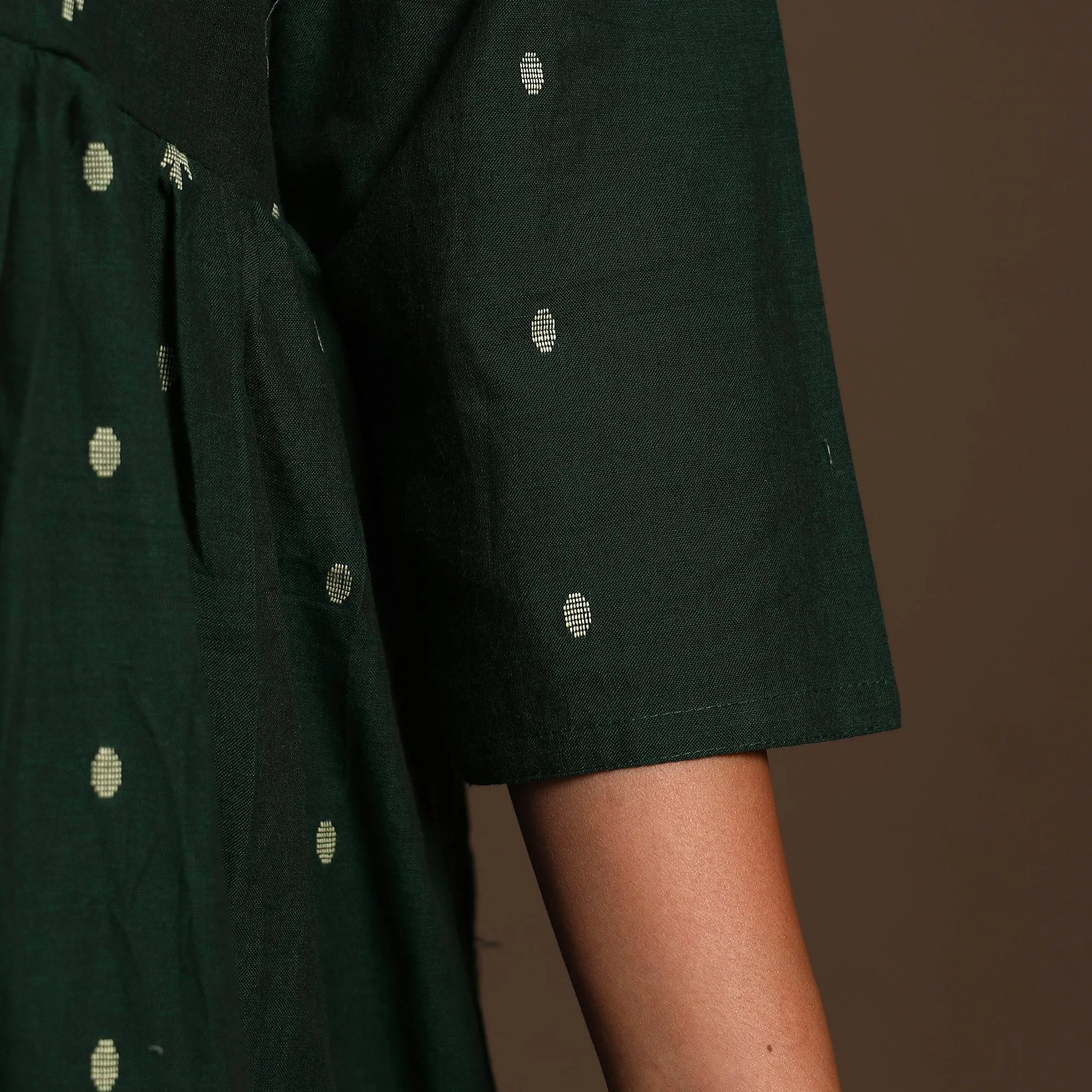 Green - Cotton Jacquard Kurta Set (Set of 2) 10 sold by Itokri product image thumbnail 5