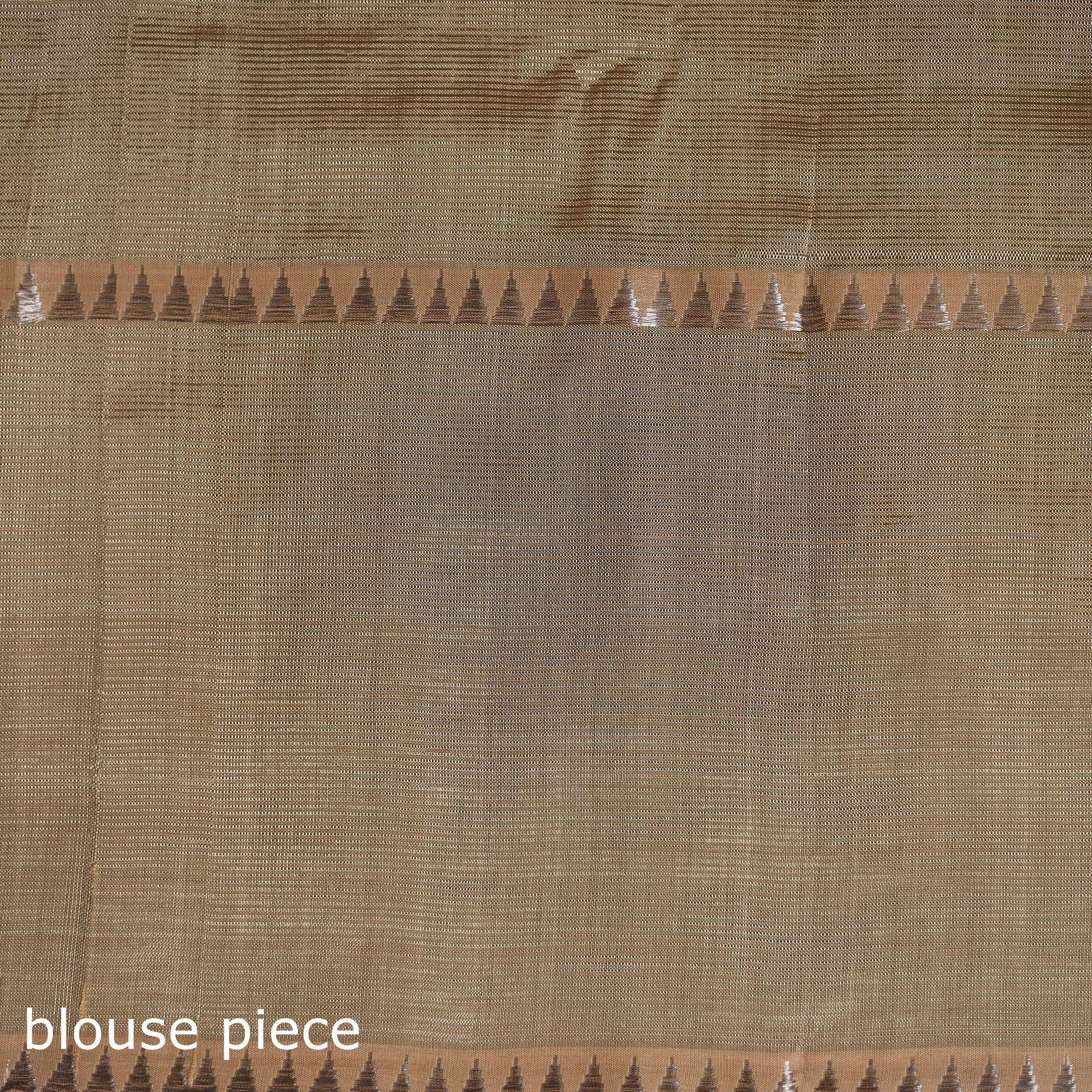 Beige - Mangalagiri Handwoven Pure Silk Pattu Saree 31 sold by Itokri product image thumbnail 5