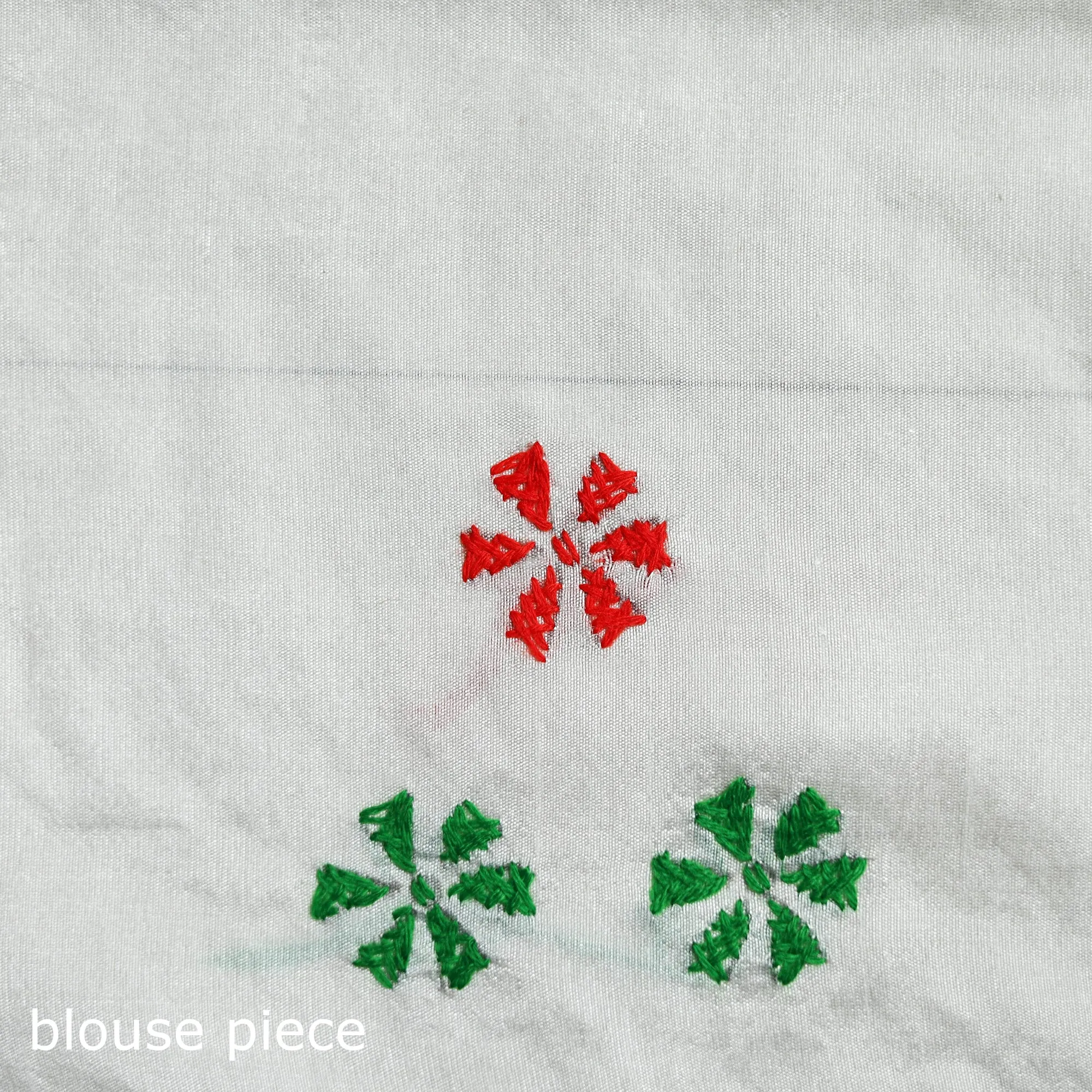 White - Bengal Nakshi Kantha Hand Embroidered Silk Saree 30 sold by Itokri product image thumbnail 5