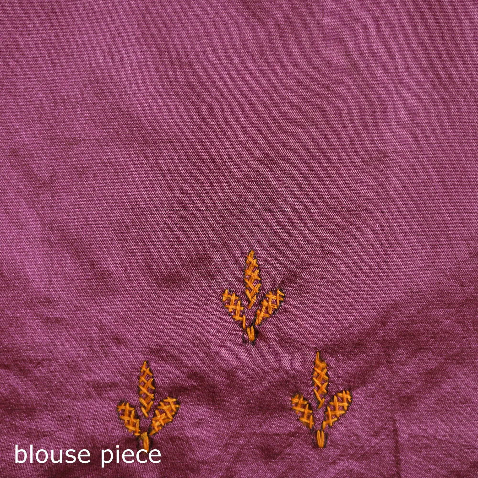 Purple - Hand Embroidered Silk Saree 15 sold by Itokri product image thumbnail 5