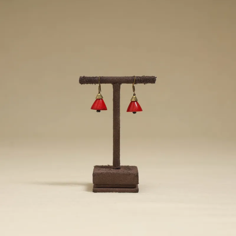 Red - Channapatna Handcrafted Wooden Earrings 45 made by Itokri