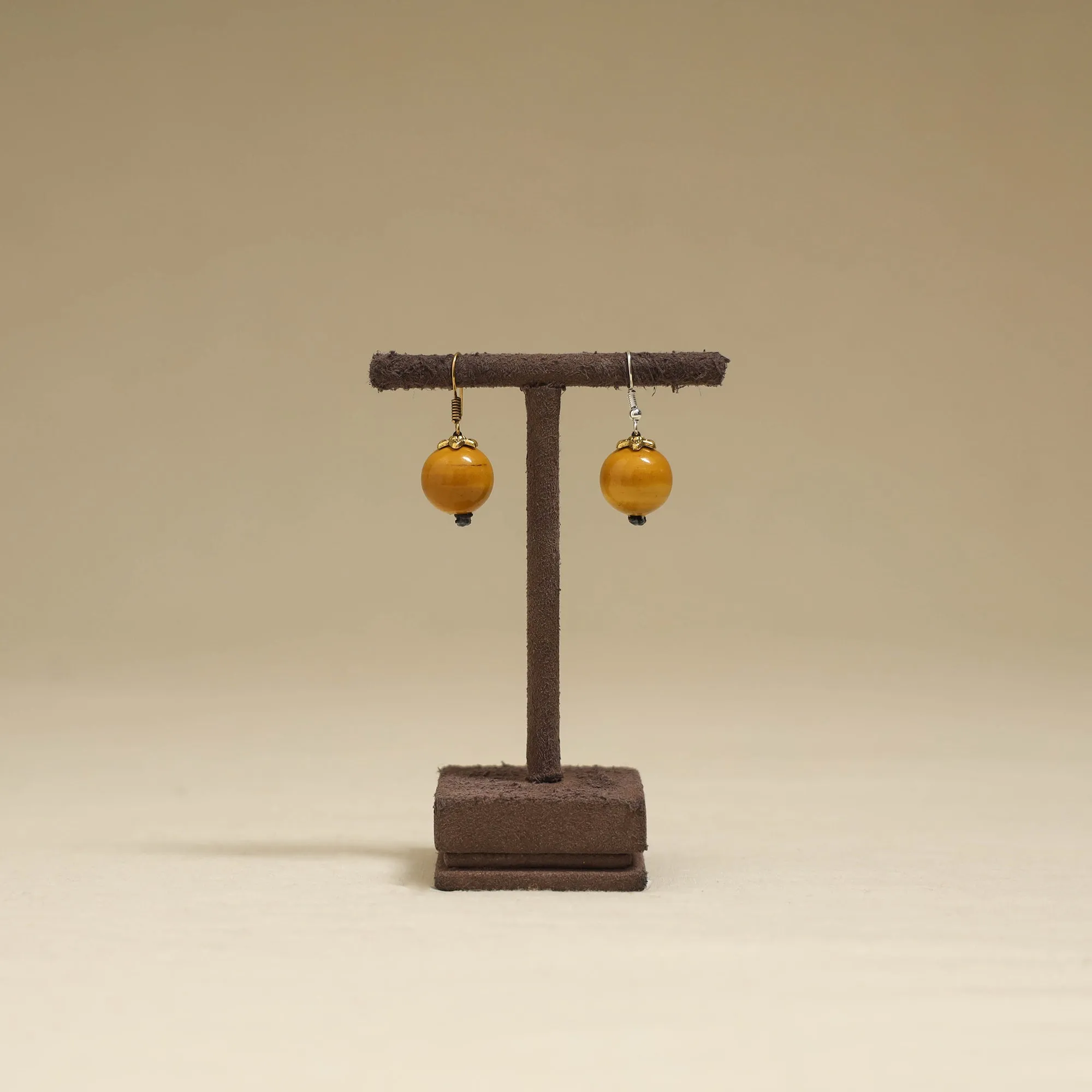 Yellow - Channapatna Handcrafted Wooden Earrings 40 sold by Itokri