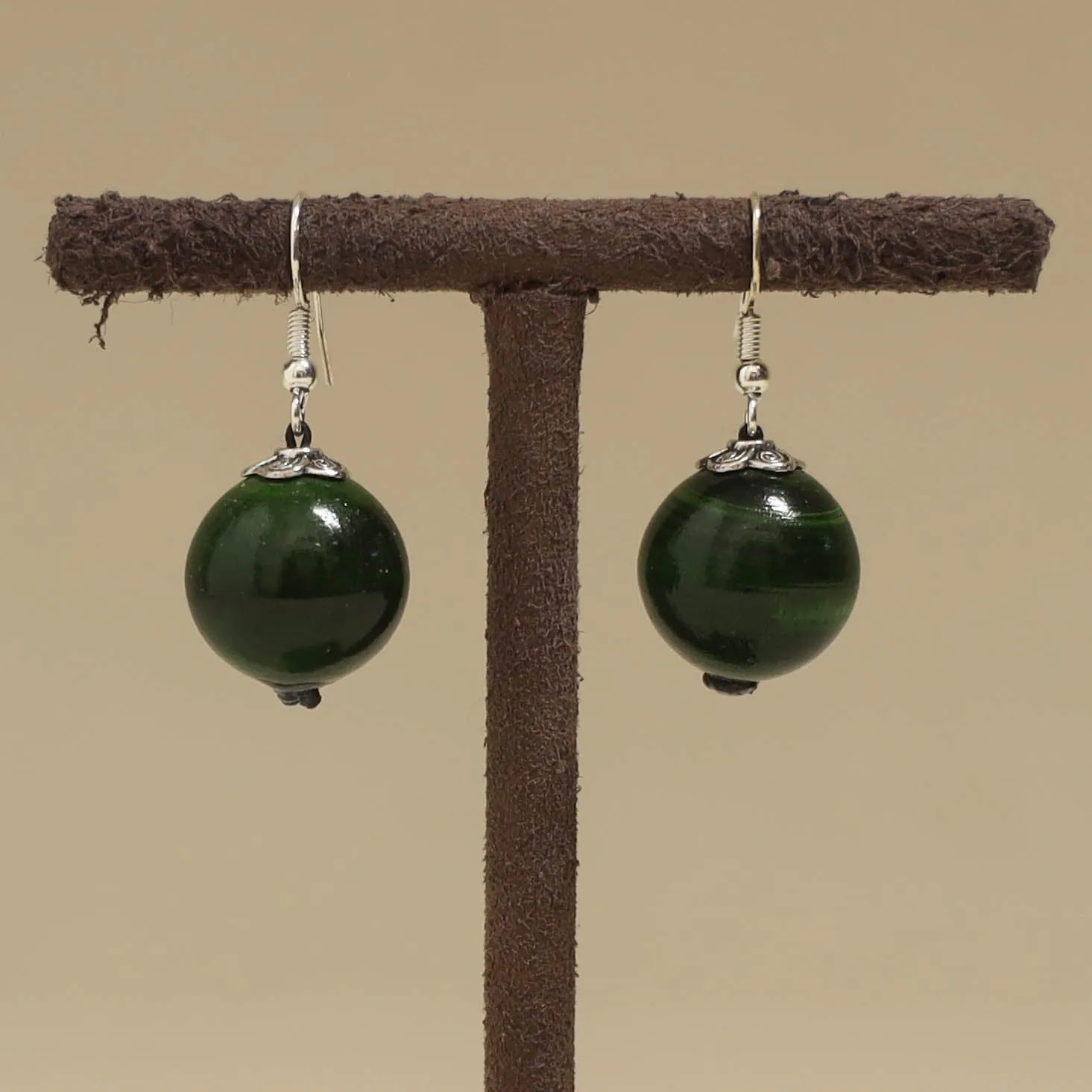 Green - Channapatna Handcrafted Wooden Earrings 34 sold by Itokri product image thumbnail 2
