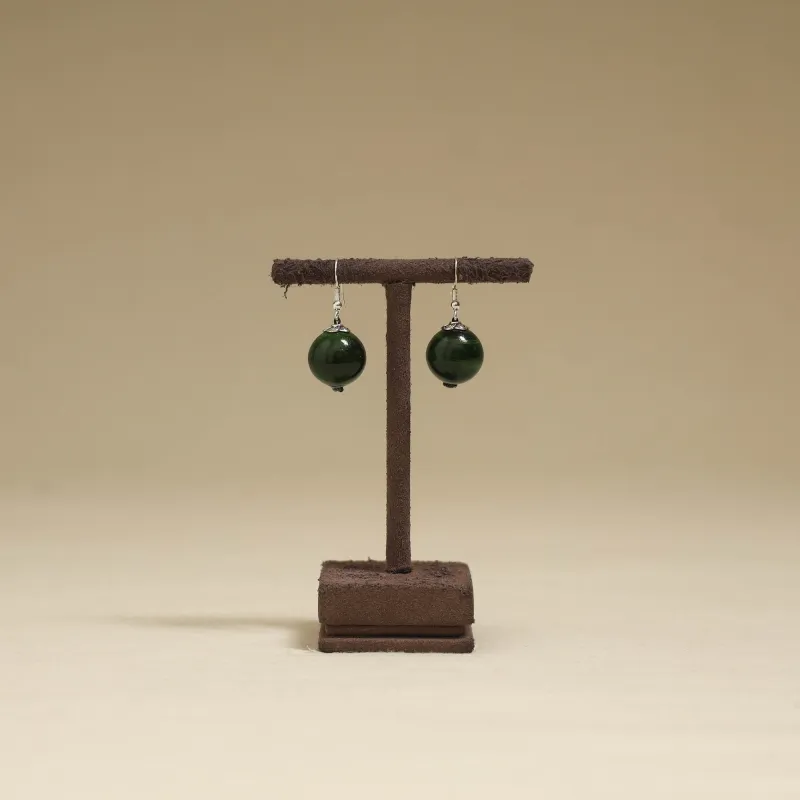 Green - Channapatna Handcrafted Wooden Earrings 34 made by Itokri