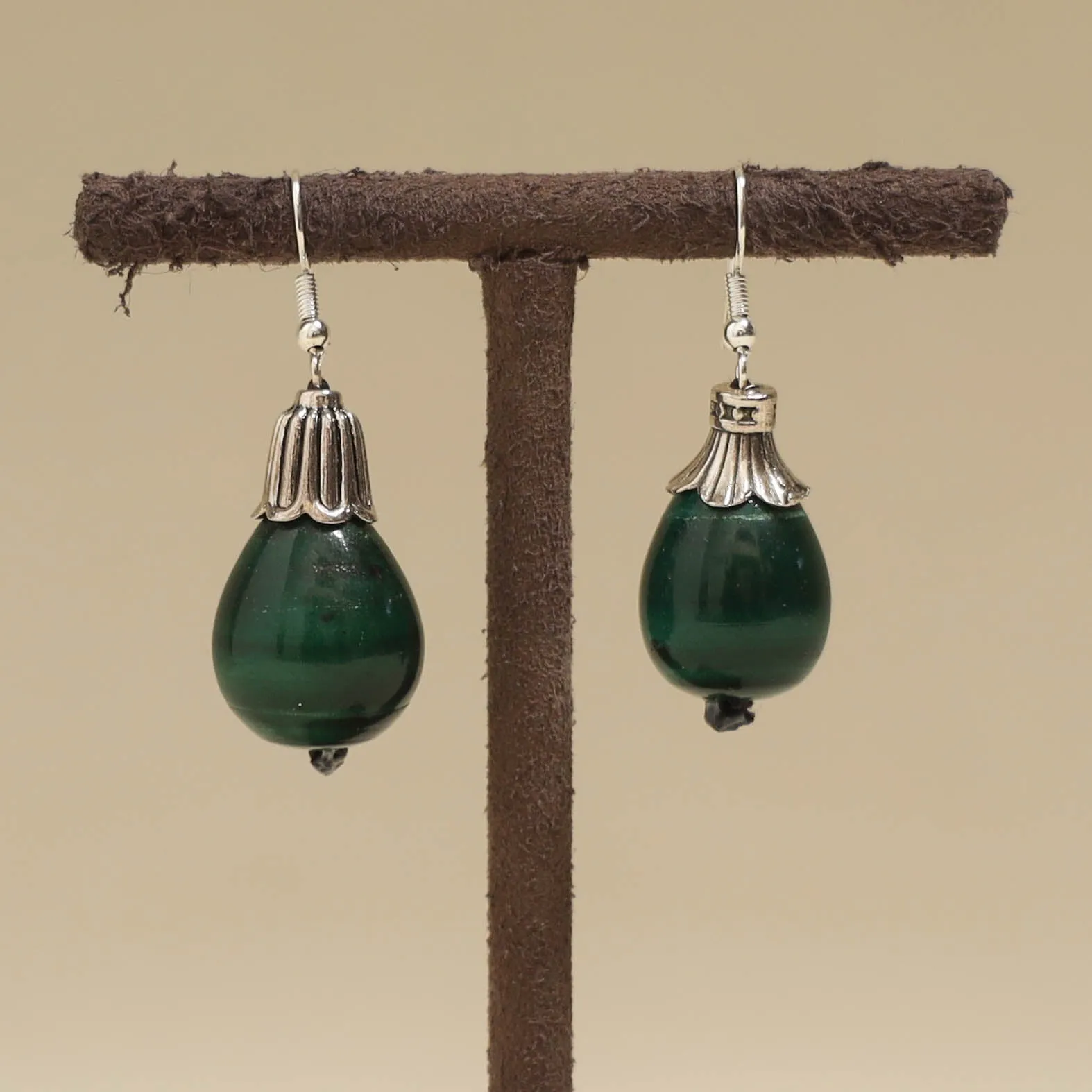 Green - Channapatna Handcrafted Wooden Earrings 32 sold by Itokri product image thumbnail 2