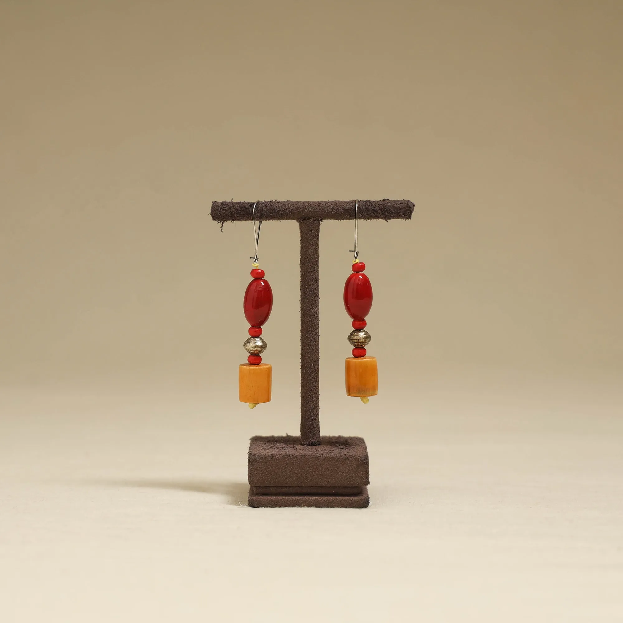 Orange - Channapatna Handcrafted Wooden Earrings 31 sold by Itokri