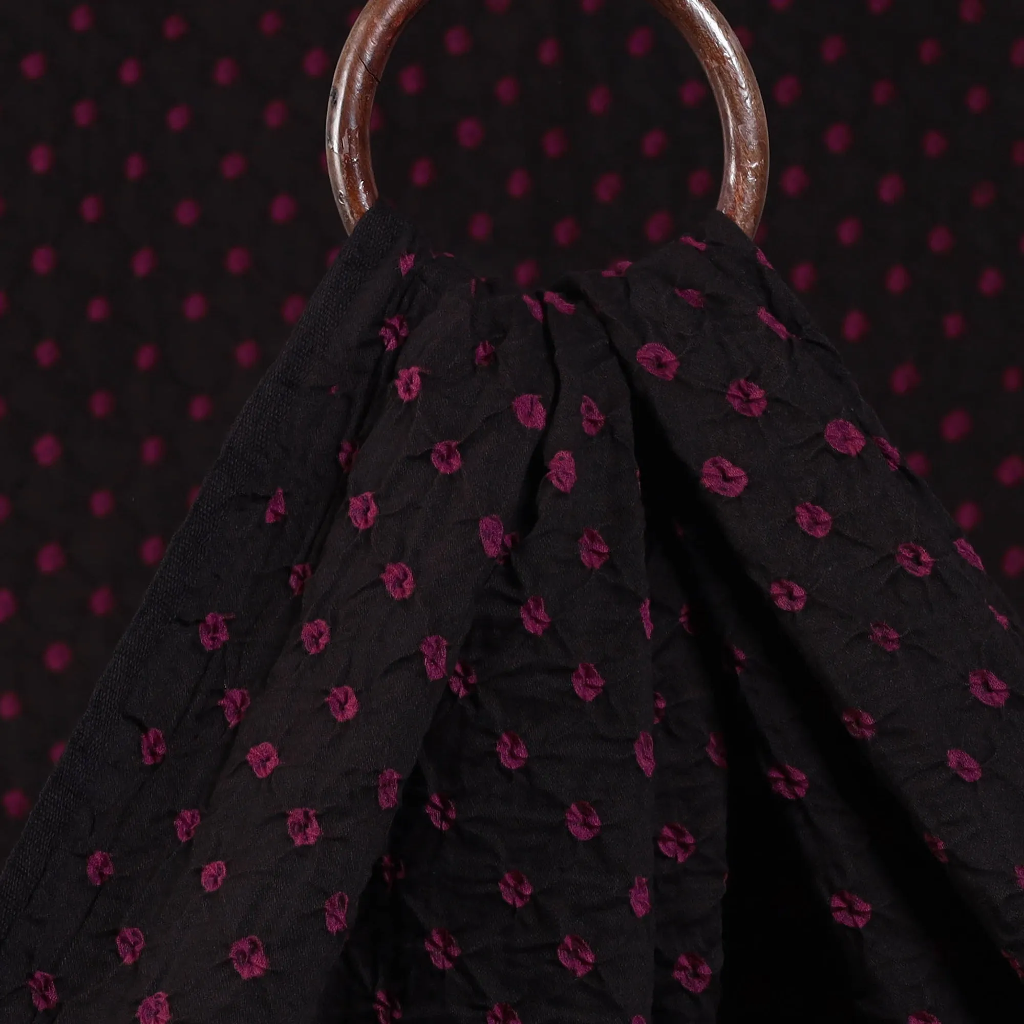 Black - Kutch Tie & Dye Mul Cotton Bandhani Fabric 19 sold by Itokri product image thumbnail 3