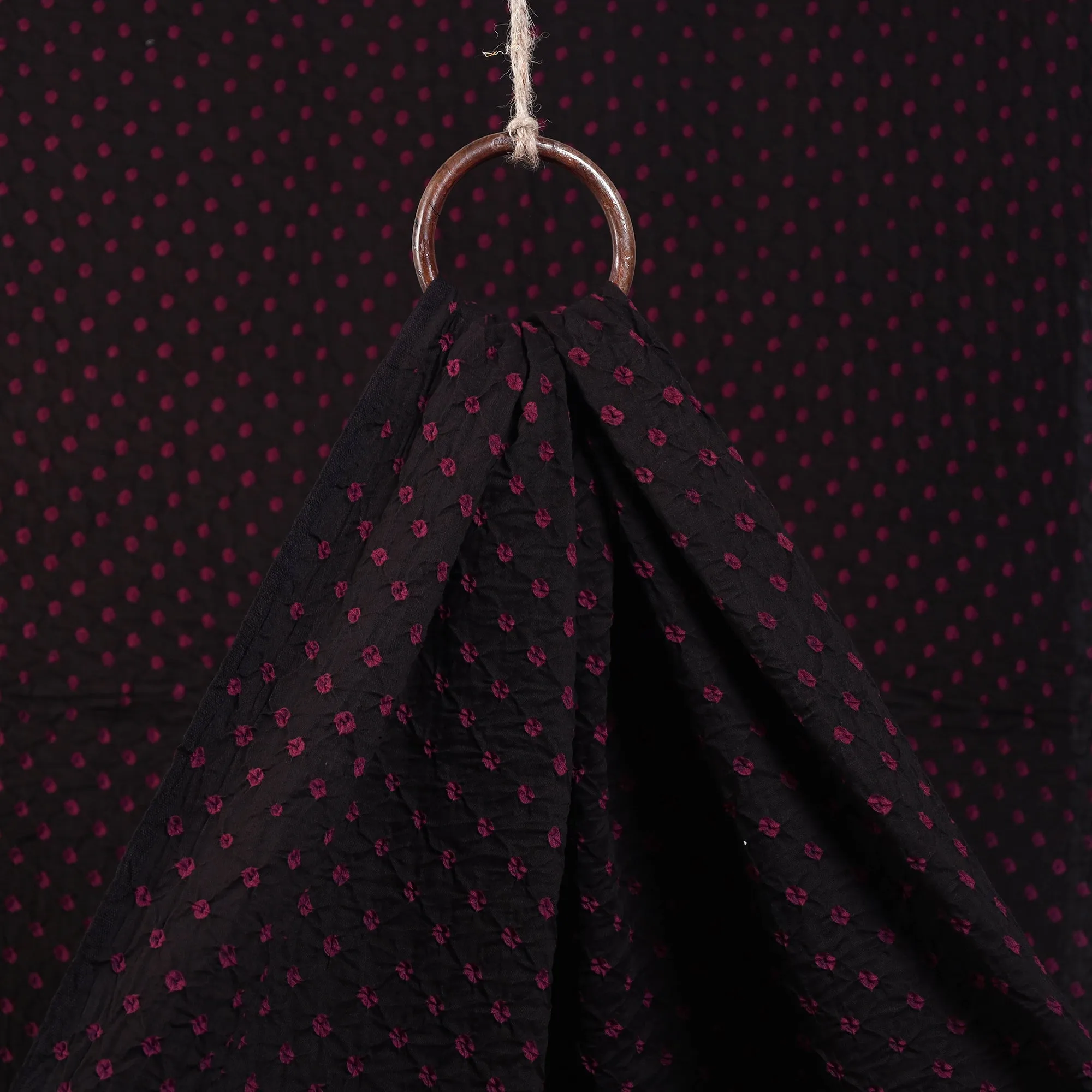 Black - Kutch Tie & Dye Mul Cotton Bandhani Fabric 19 sold by Itokri product image thumbnail 2