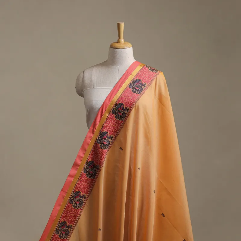 Kanchipuram Buti Cotton Fabric with Thread Border 12 made by Itokri