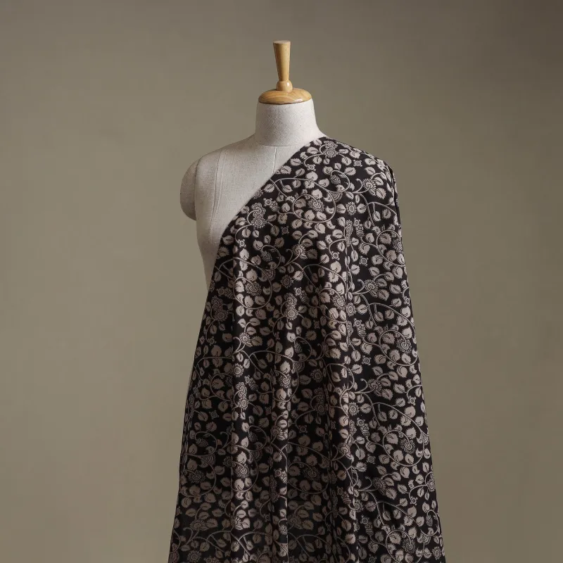 Black - Kalamkari Printed Cotton Fabric 10 made by Itokri