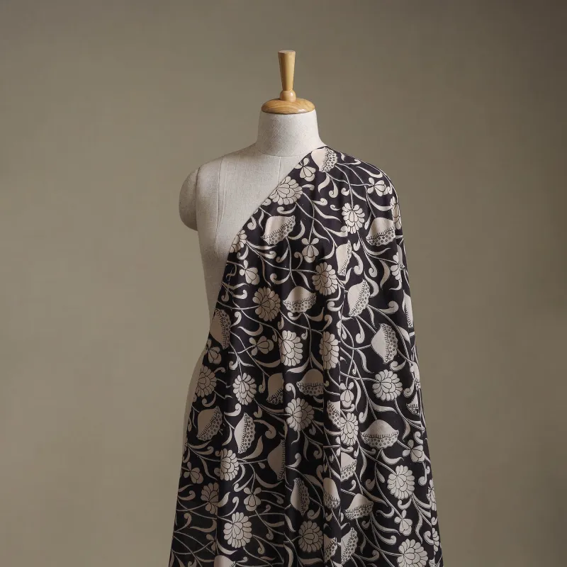 Black - Kalamkari Printed Cotton Fabric 34 made by Itokri