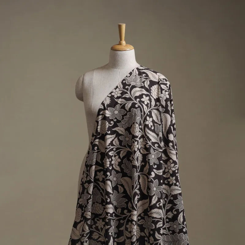 Black - Kalamkari Printed Cotton Fabric 31 made by Itokri