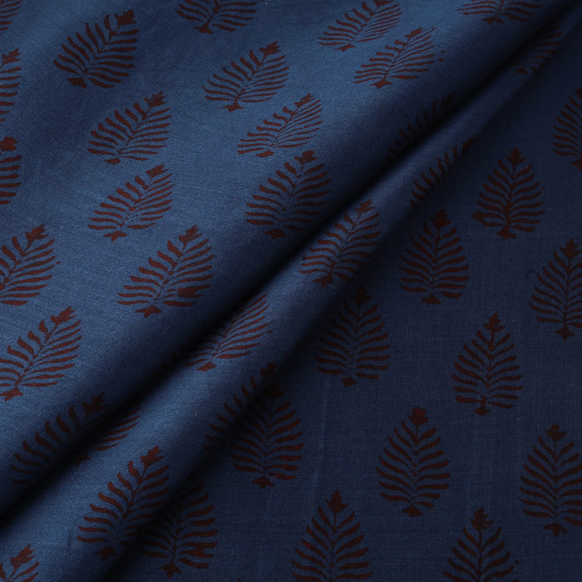 Blue - Bagh Hand Block Print Chanderi Silk Natural Dyed Handloom Fabric 15 sold by Itokri product image thumbnail 2