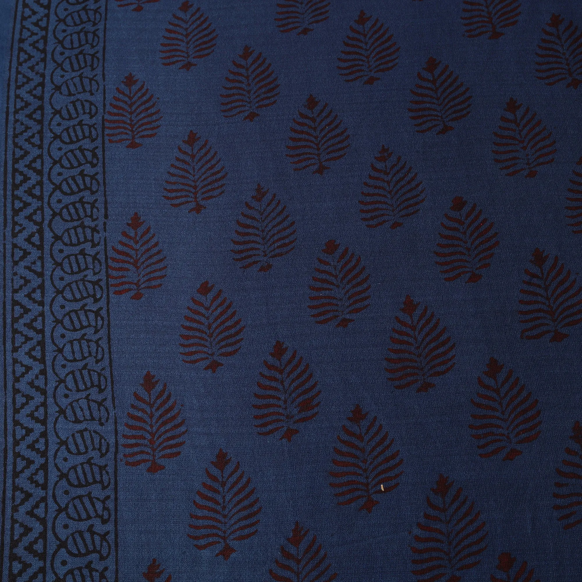 Blue - Bagh Hand Block Print Chanderi Silk Natural Dyed Handloom Fabric 15 sold by Itokri product image thumbnail 4