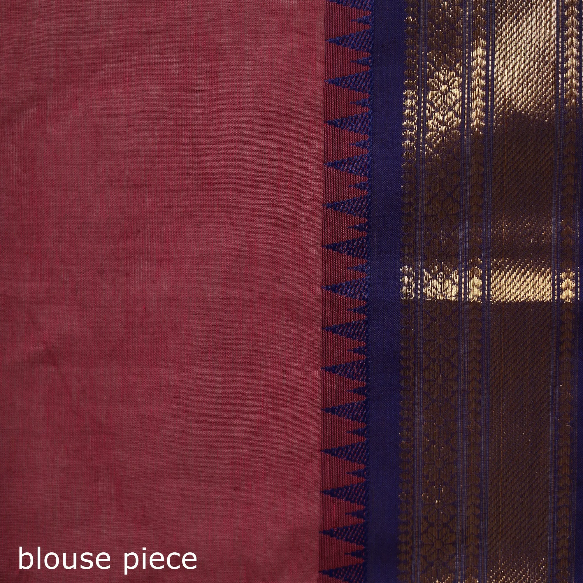 Pink - Kanchipuram Buti Cotton Saree with Border 71 sold by Itokri product image thumbnail 5
