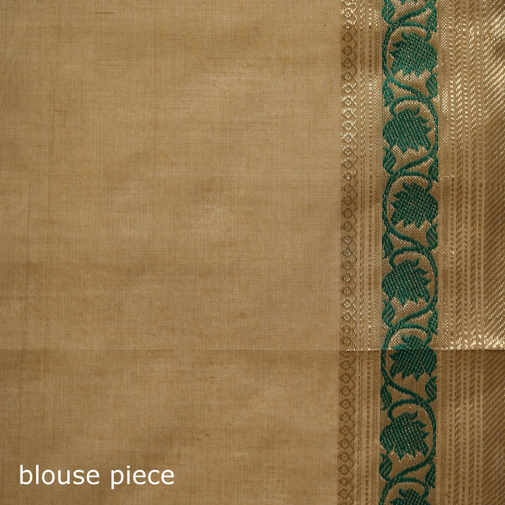 Beige - Kanchipuram Buti Cotton Saree with Border 69 sold by Itokri product image thumbnail 5