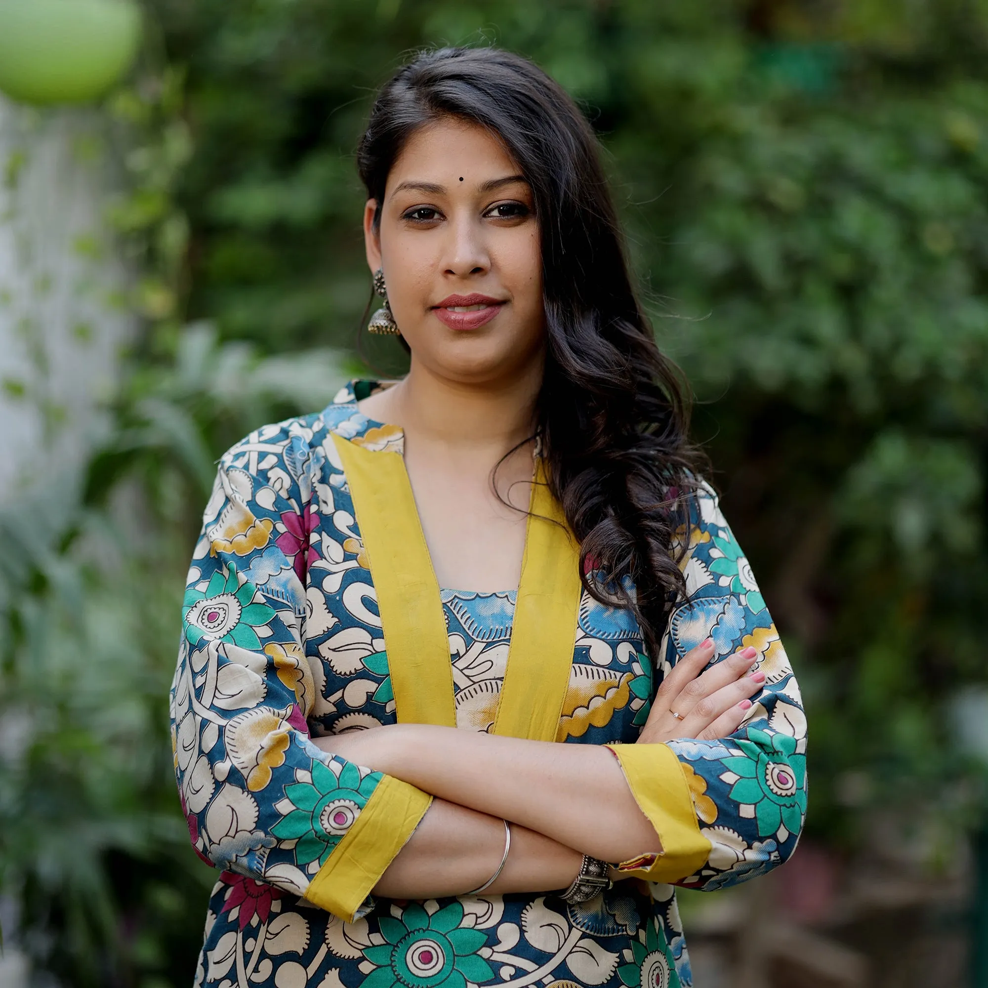 Multicolor - Kalamkari Printed Cotton Kurta with Palazzo Set sold by Itokri product image thumbnail 3