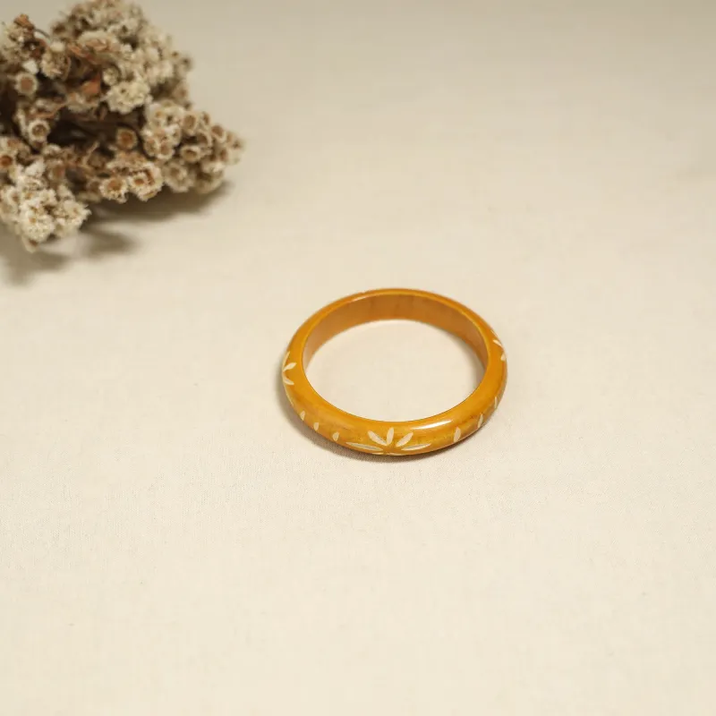 Yellow - Channapatna Handcrafted Wooden Bangle (Size - 2-6) 71 made by Itokri