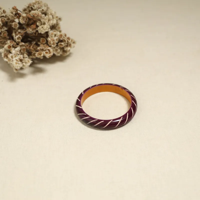 Purple - Channapatna Handcrafted Wooden Bangle (Size - 2-6) 64 made by Itokri