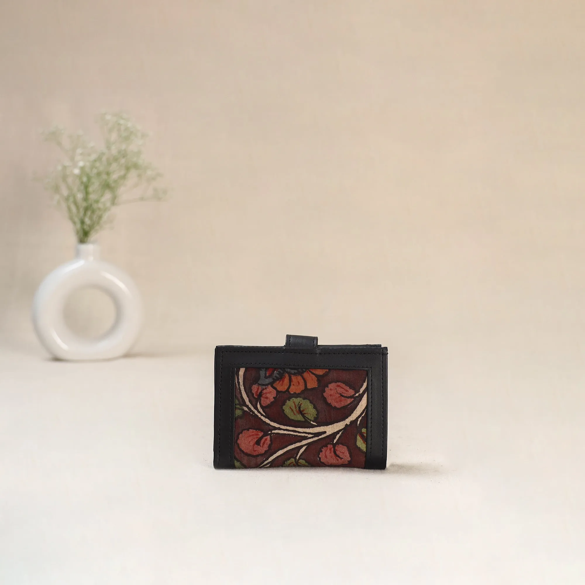 Brown - Srikalahasti Kalamkari Handpainted Wallet 113 sold by Itokri product image thumbnail 3