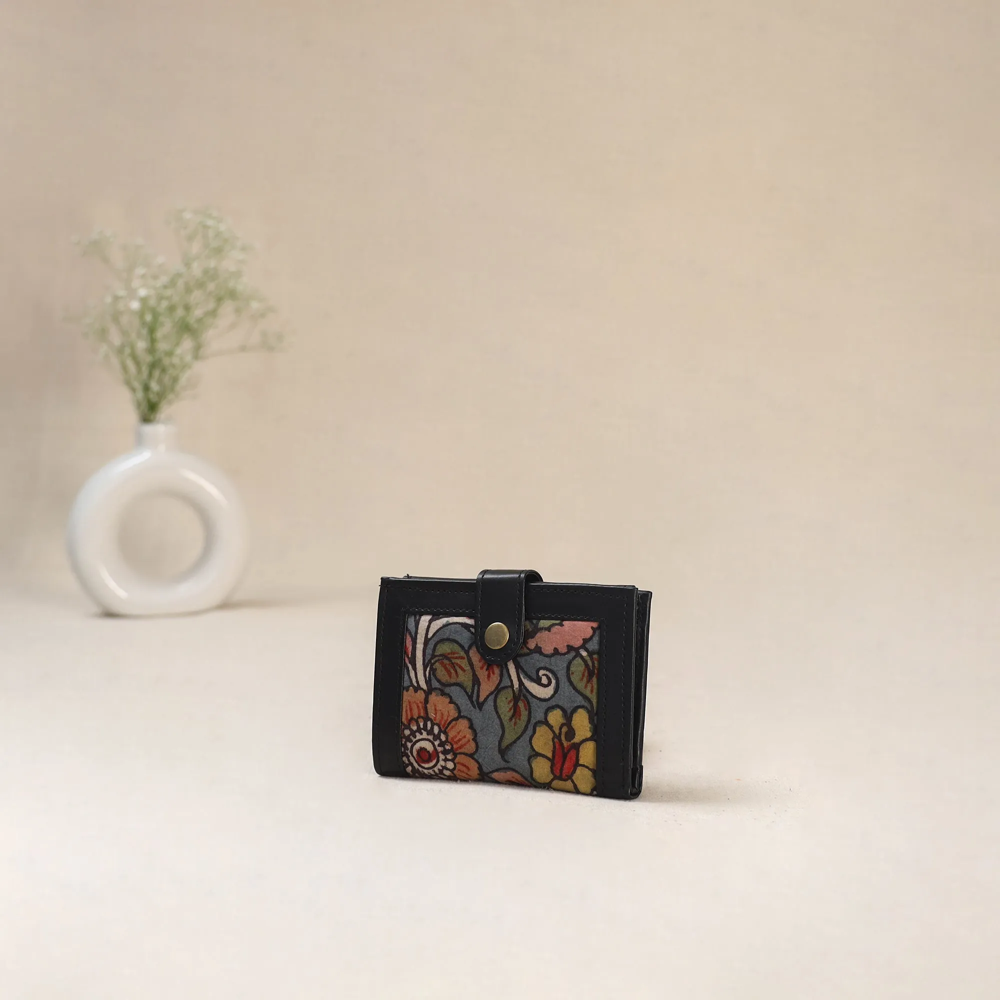 Blue - Srikalahasti Kalamkari Handpainted Wallet 100 sold by Itokri product image thumbnail 2
