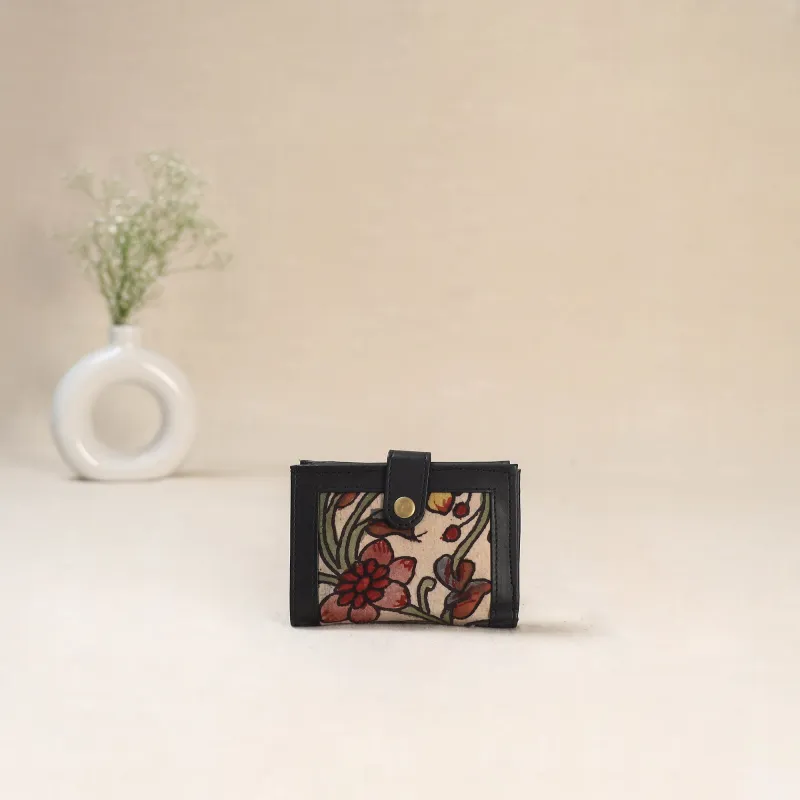 Beige - Srikalahasti Kalamkari Handpainted Wallet 90 made by Itokri