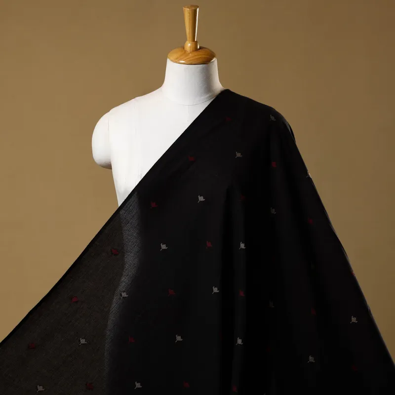 Black - Prewashed Cotton Jacquard Fabric 04 made by Itokri
