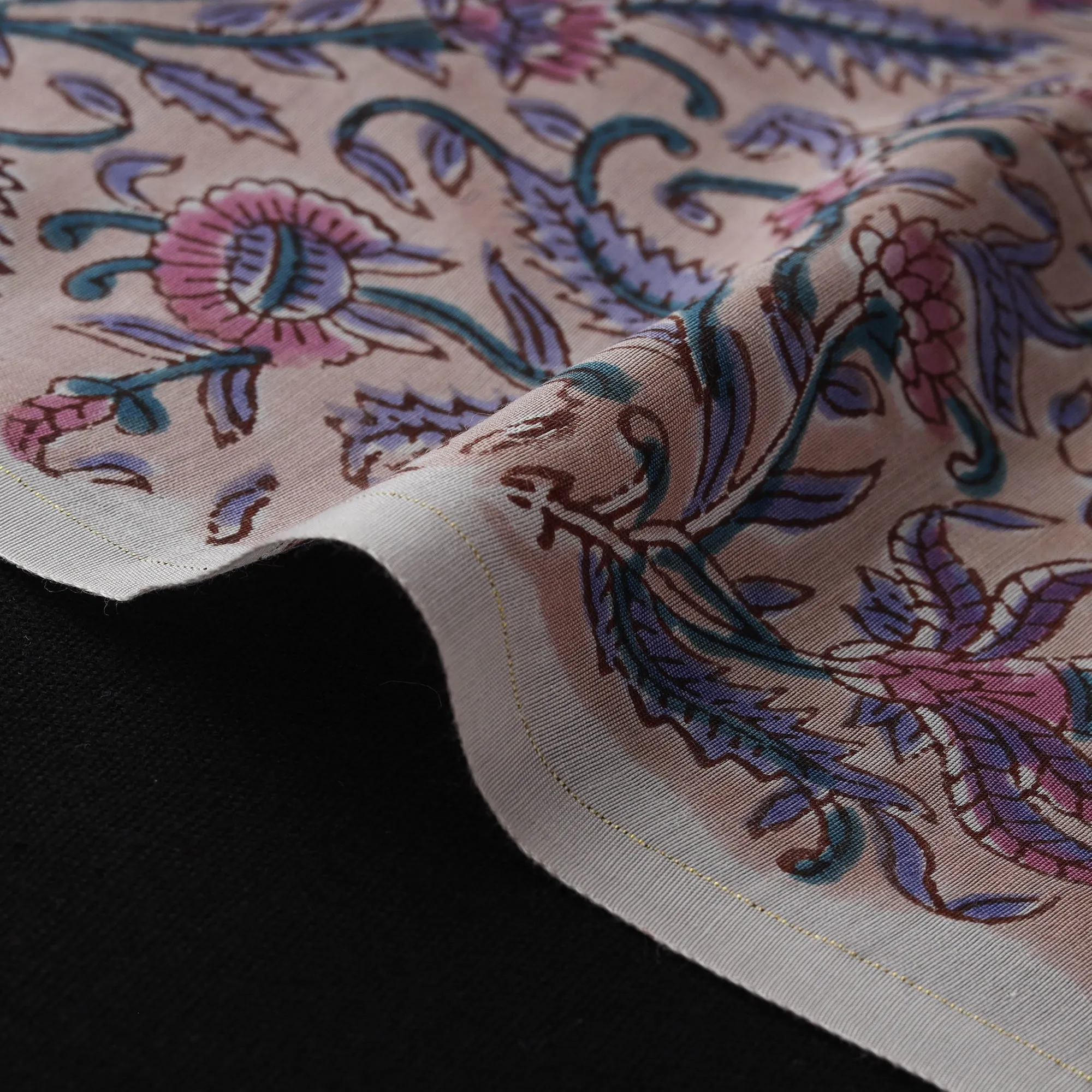 Pink - Sanganeri Hand Block Print Modal Silk Fabric 31 sold by Itokri product image thumbnail 4