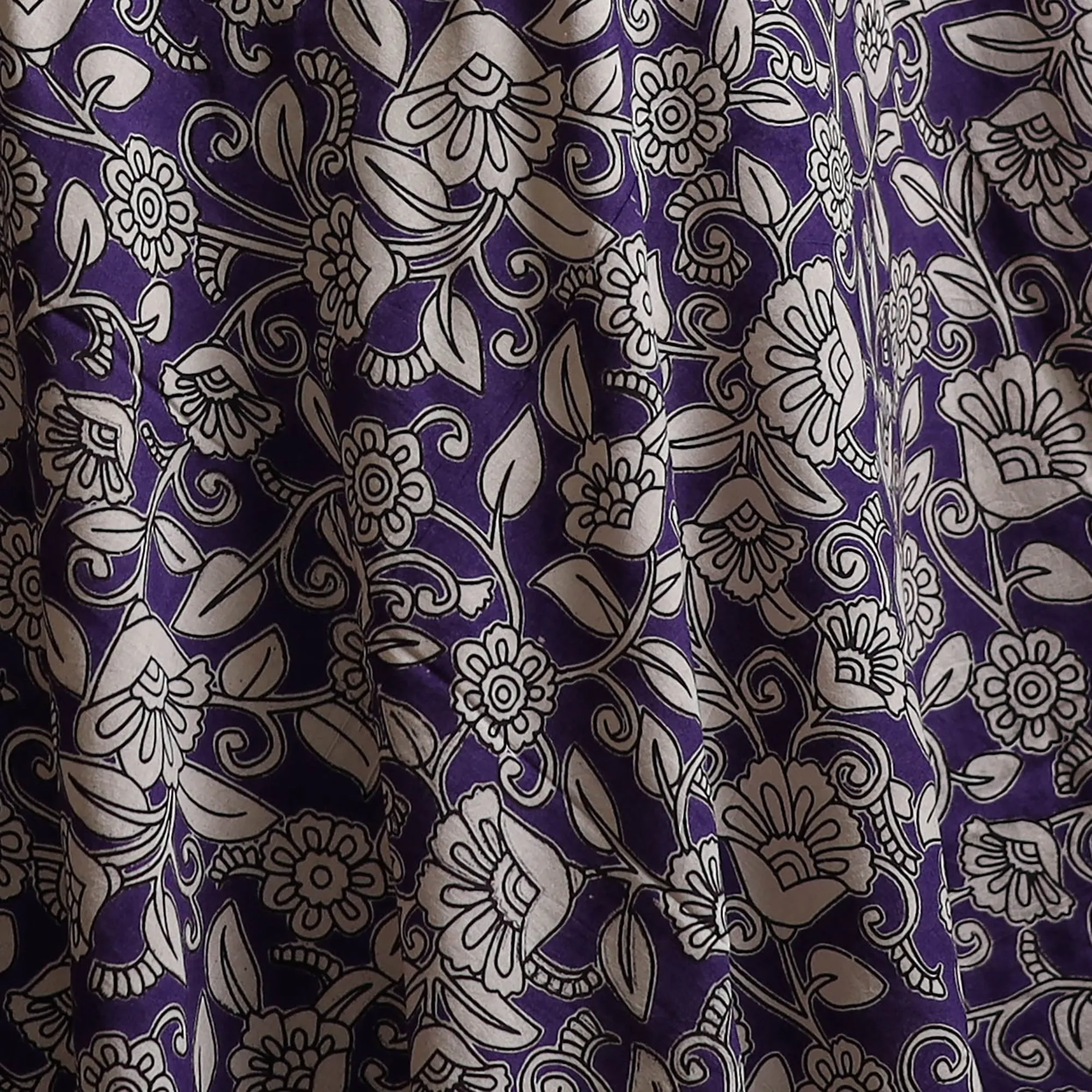 Purple - Kalamkari Printed Cotton Fabric 23 sold by Itokri product image thumbnail 3