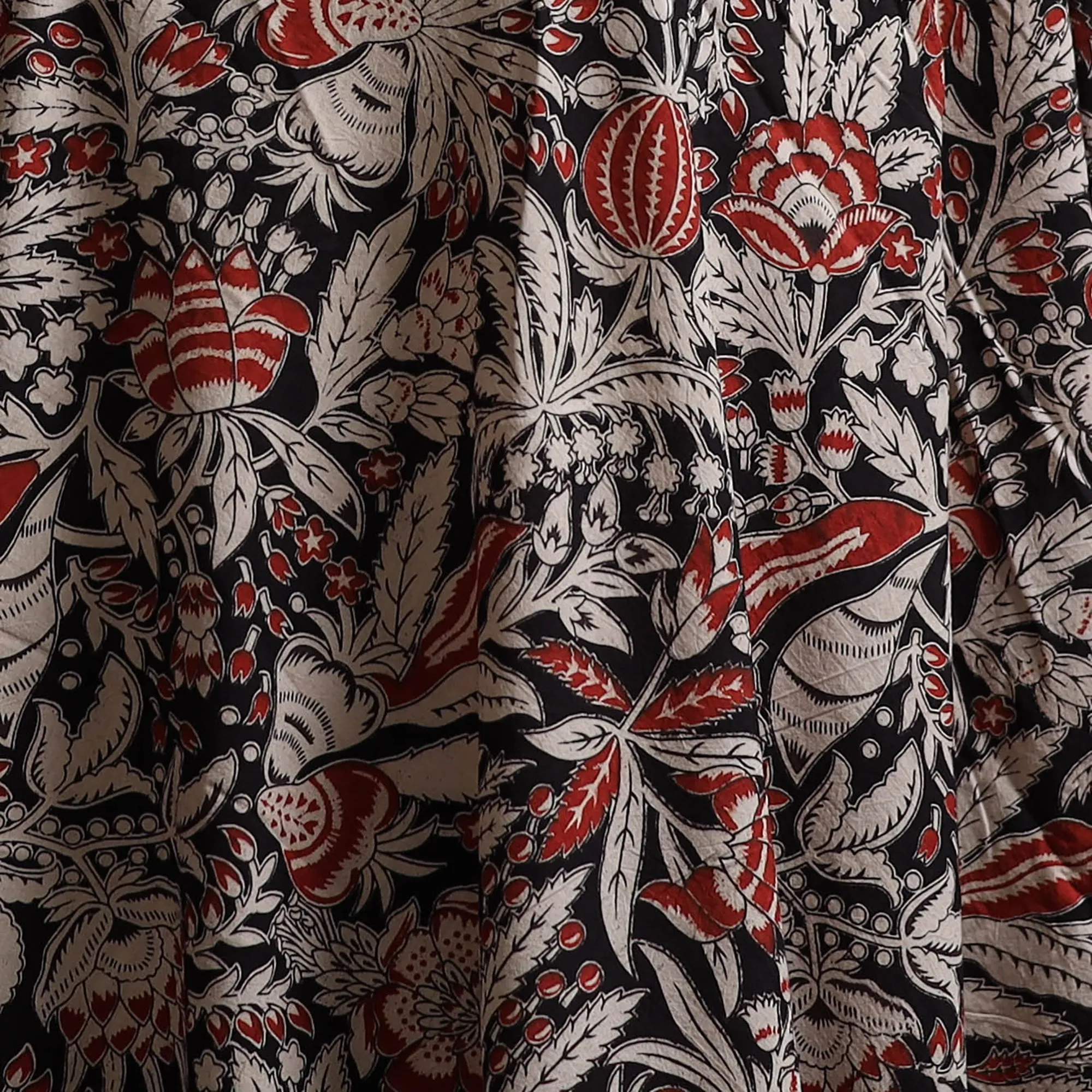 Black - Kalamkari Printed Cotton Fabric 16 sold by Itokri product image thumbnail 3