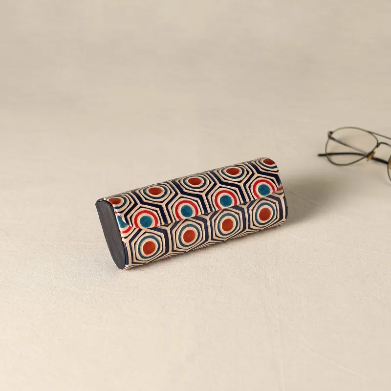 Multicolor - Handcrafted Embossed Leather Spectacle Case 09 made by Itokri