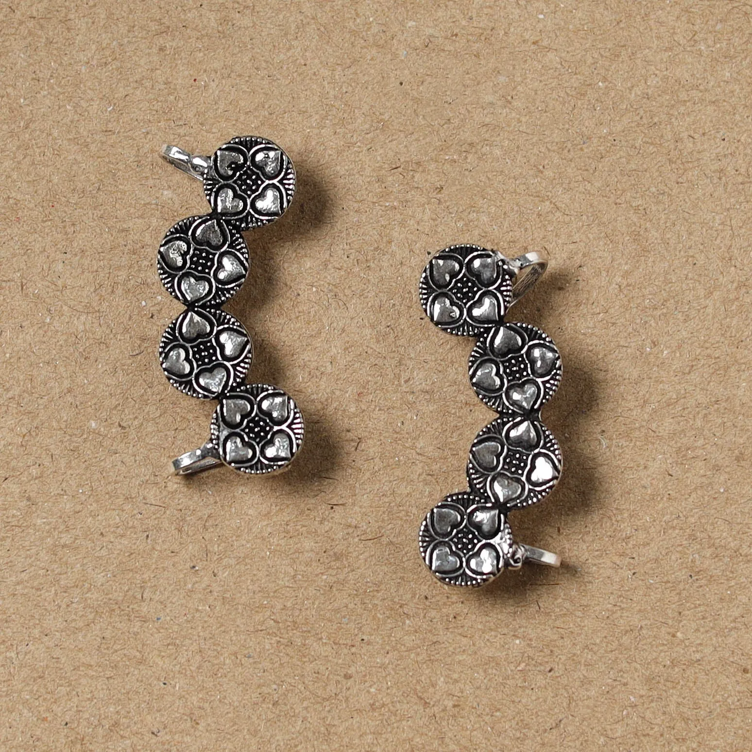Grey - German Silver Plated Ear-Cuff Bugatti / Bugadi Earrings 29 sold by Itokri product image thumbnail 2